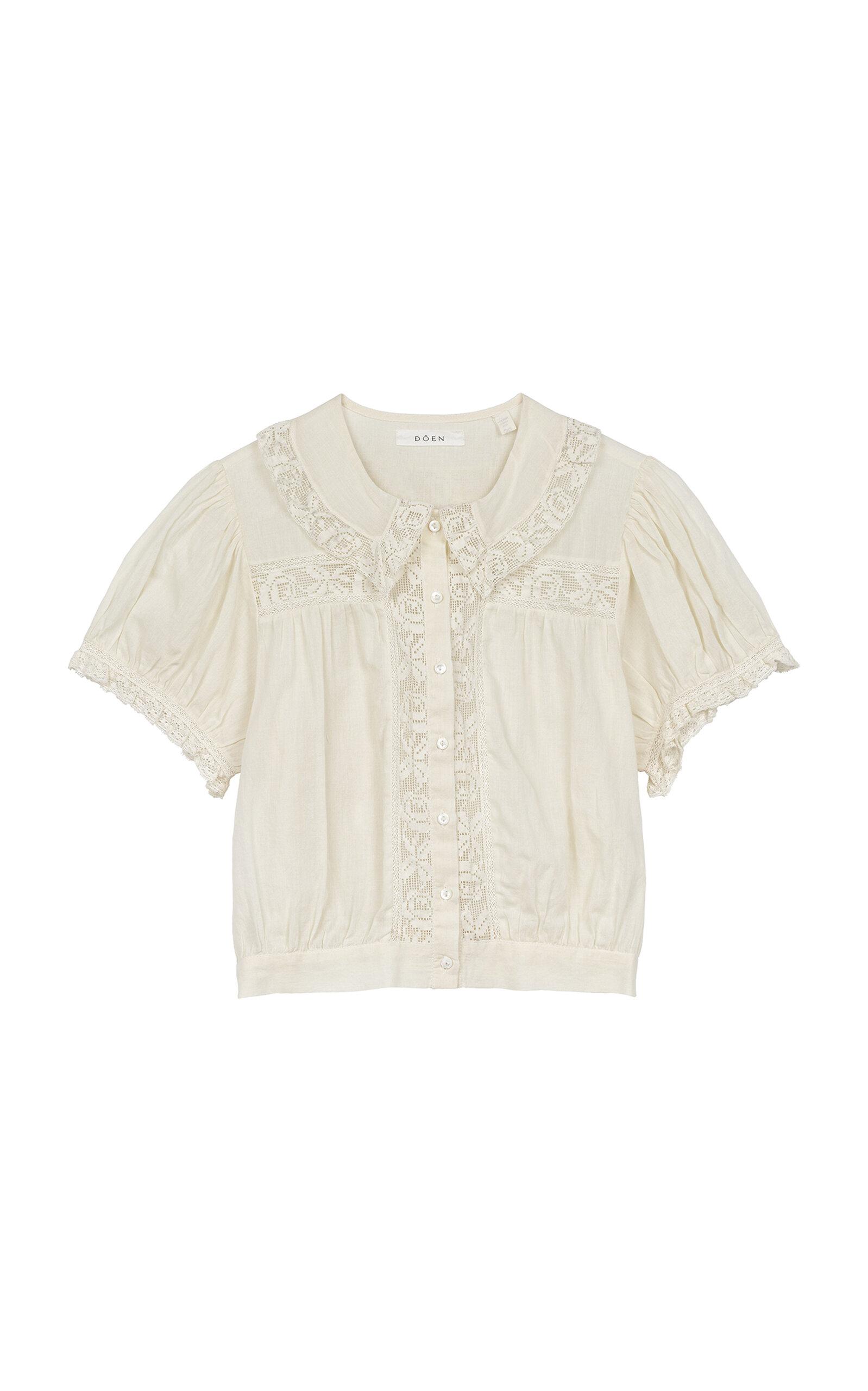 Doen Skylark Embroidered Organic Cotton Top in White Lyst