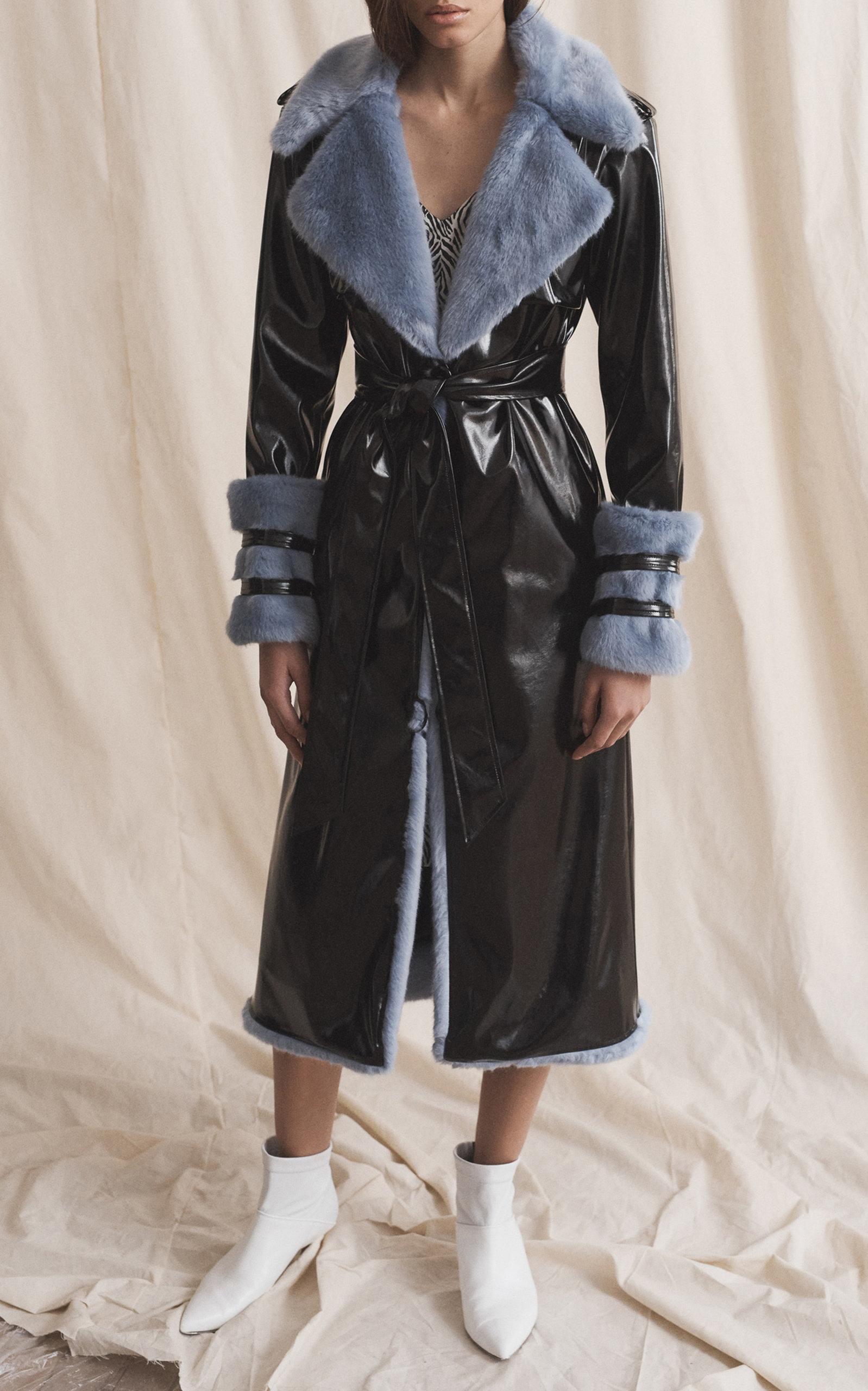 trench coat fur trim