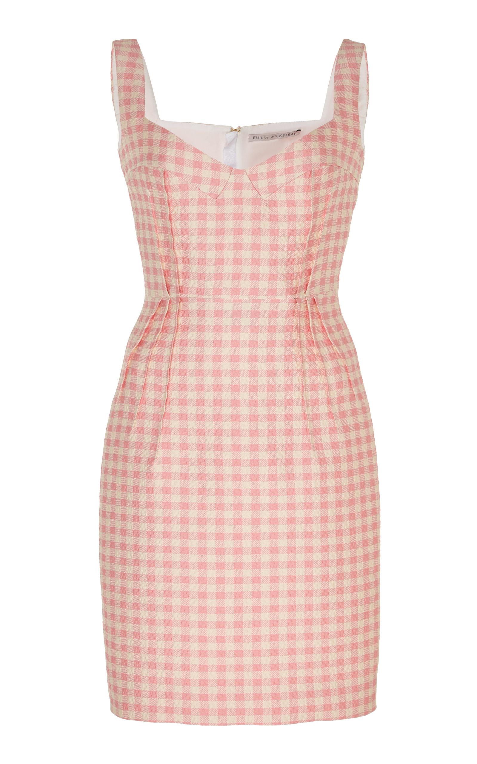 emilia wickstead pink gingham dress