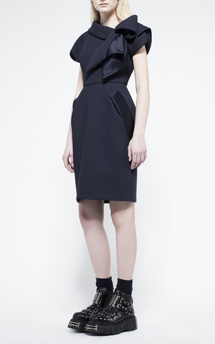 Asymmetric collar dress Clearance