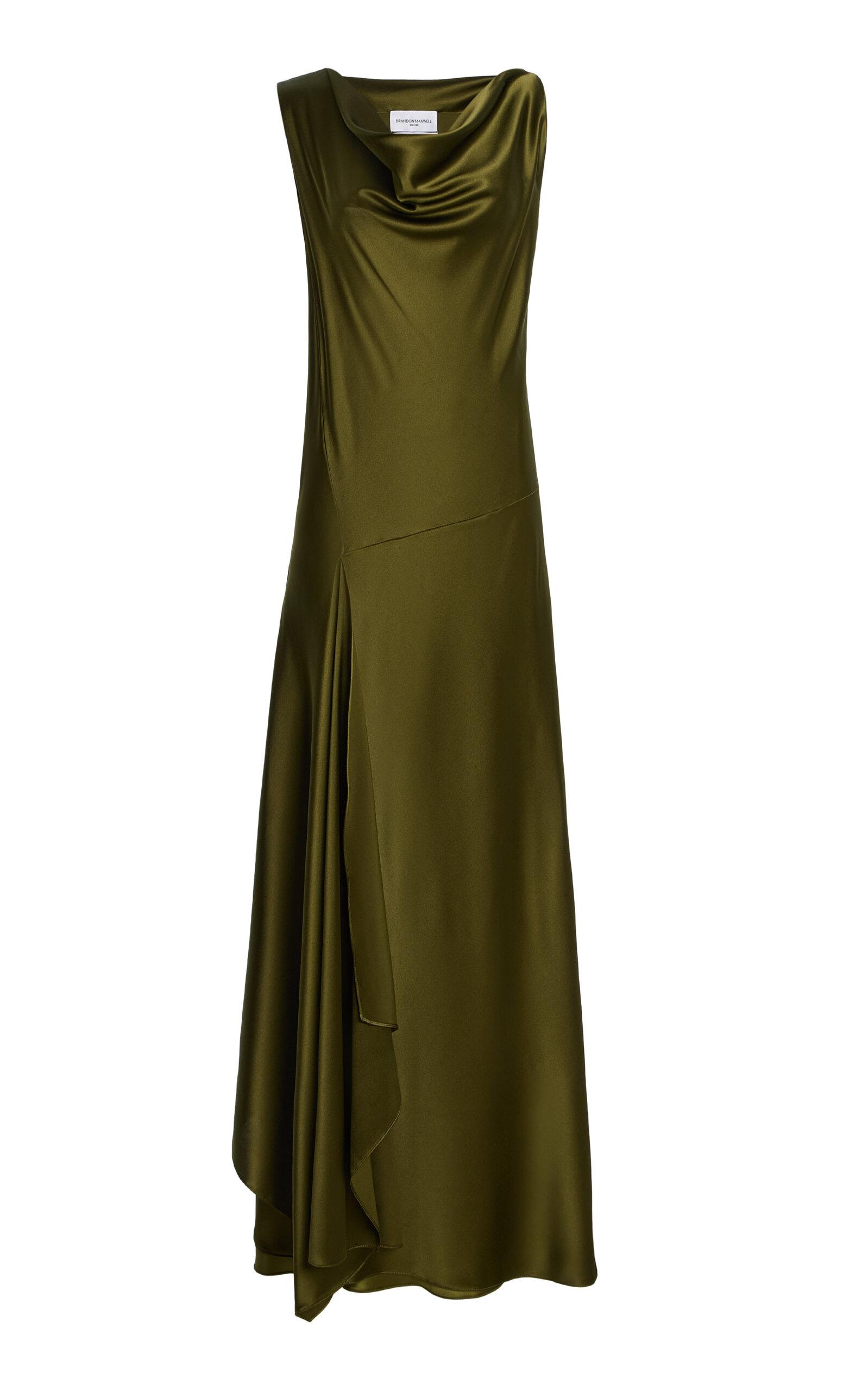 brandon maxwell green silk dress Brandon Maxwell Fashion Collections For Women