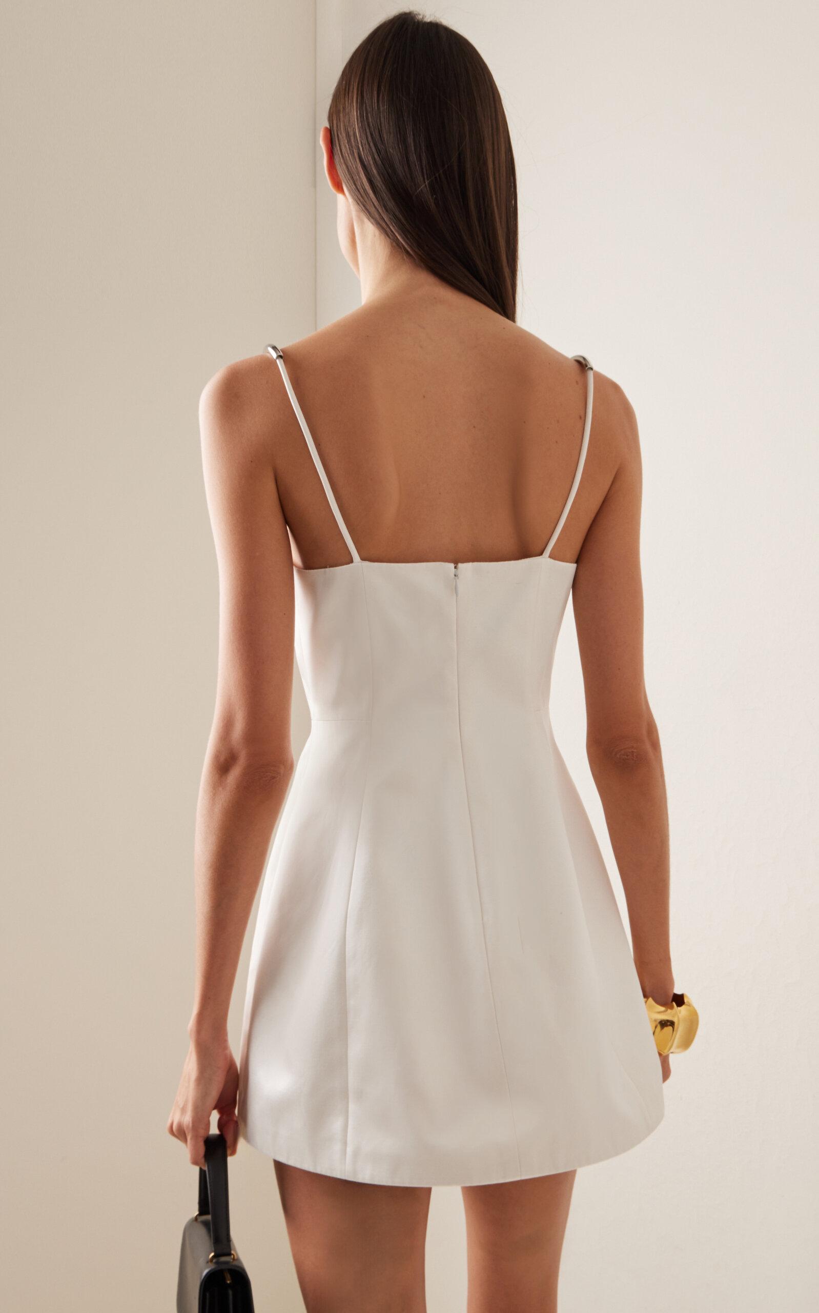 Brandon Maxwell Exclusive The Lexi Silk Bubble Mini Dress in White | Lyst