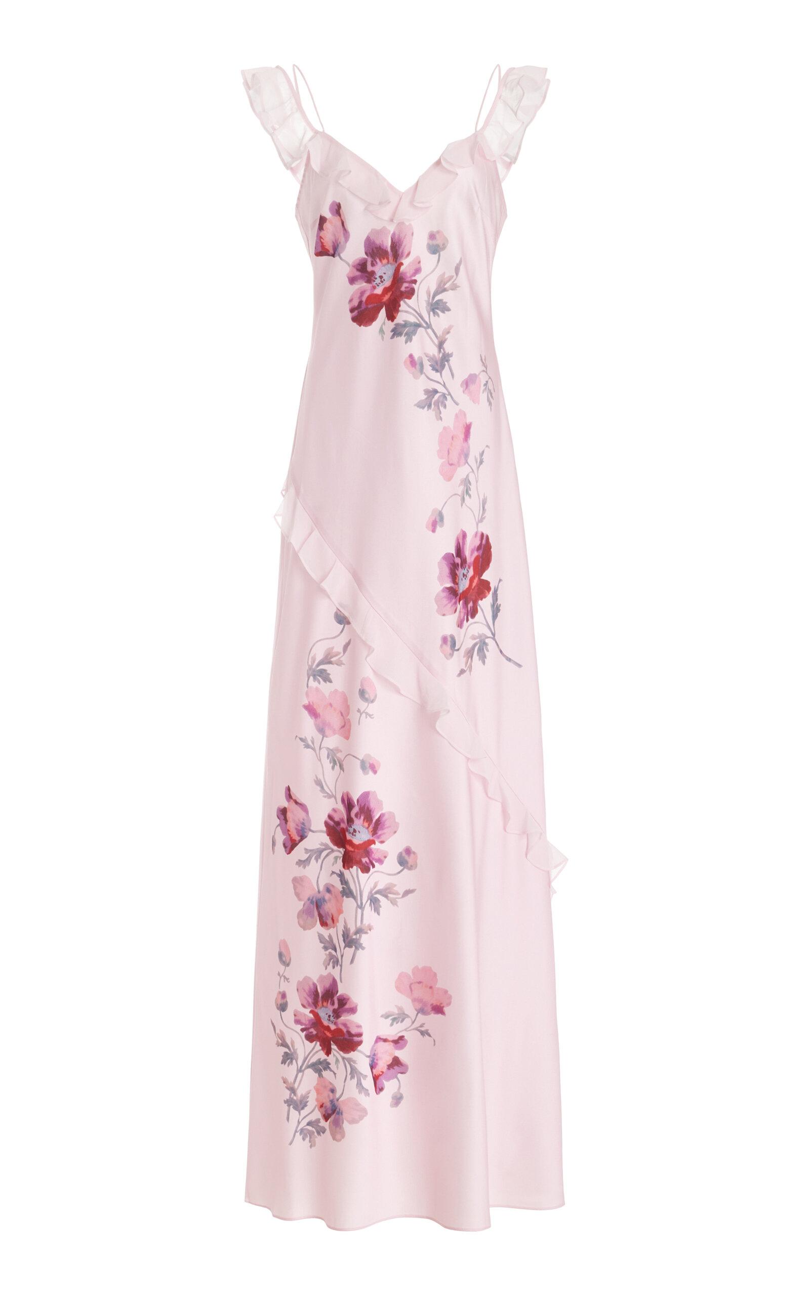 LoveShackFancy Parisa Off-the-shoulder Floral Satin Maxi Dress in Pink | Lyst LoveShackFancy Parisa Off-the-shoulder Floral Satin Maxi Dress in Pink | Lyst