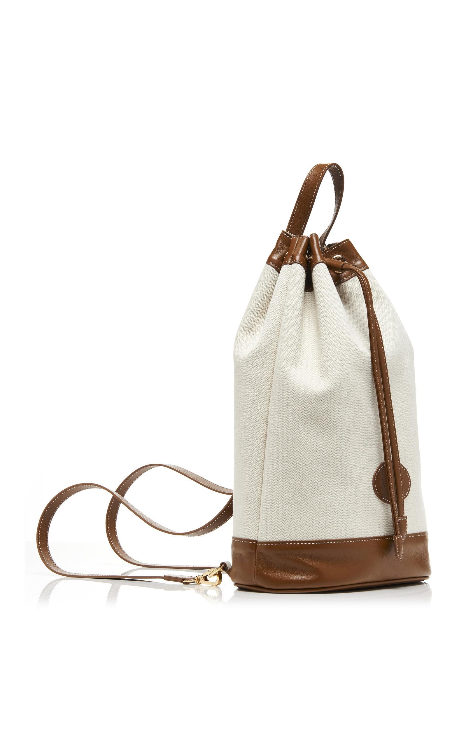Marge Sherwood Bessette Leather-Trimmed Canvas Tote on SALE