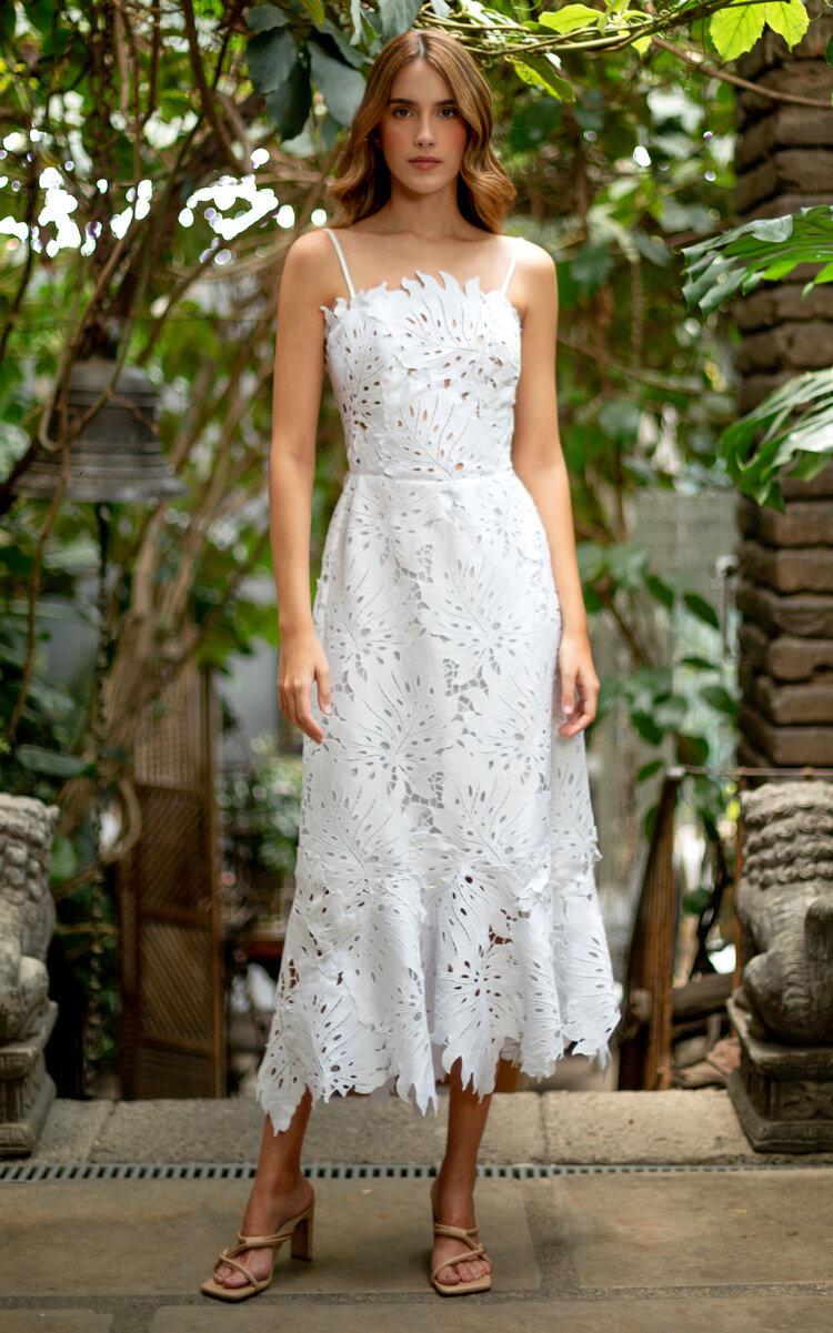 ANDRES OTALORA Rio Guipure Lace Midi Dress in White | Lyst ANDRES OTALORA Rio Guipure Lace Midi Dress in White | Lyst