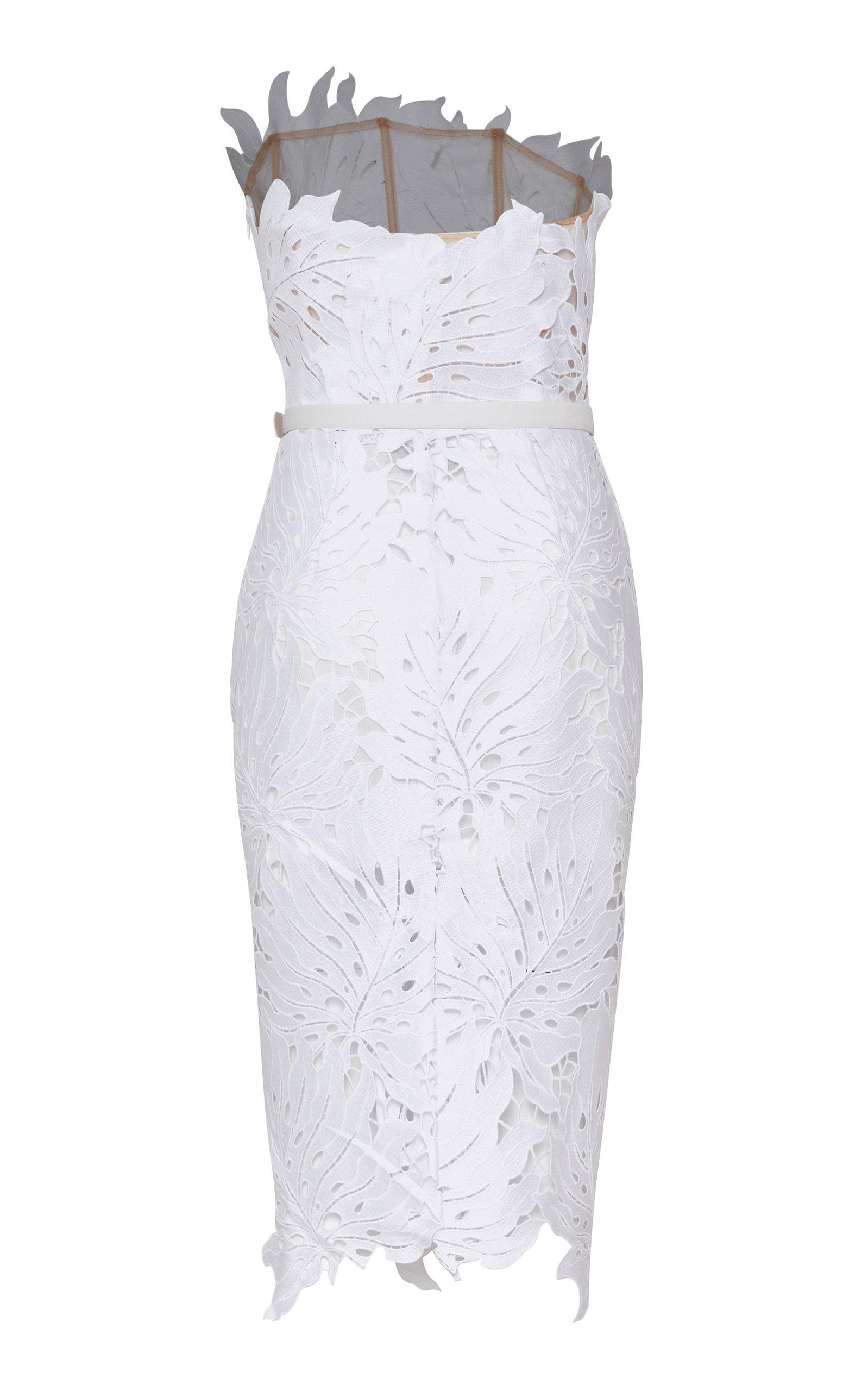 ANDRES OTALORA Tukano Belted Guipur Midi Dress in White Lyst Canada
