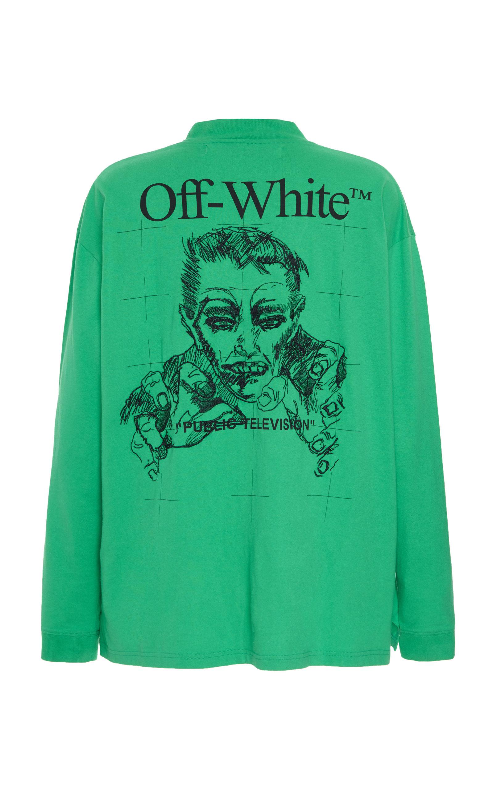 green off white shirt