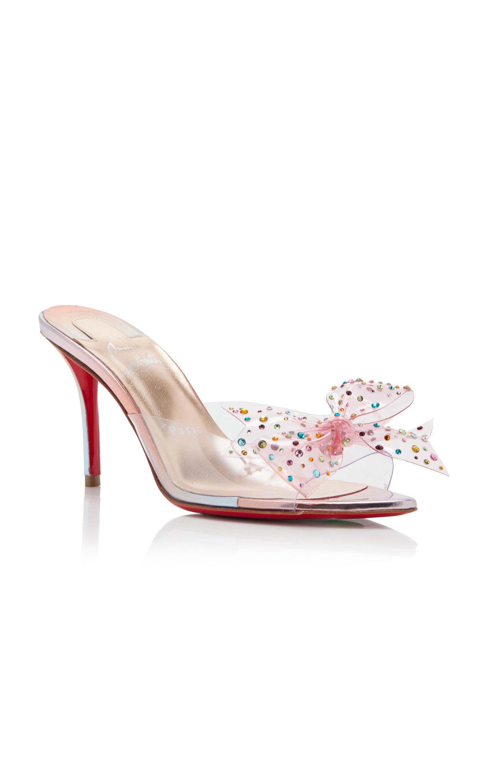 サンダル・ミュール Pink Lupita Crystal Mules Amina Muaddi Pink Lupita Crystal Mules - Runway Catalog