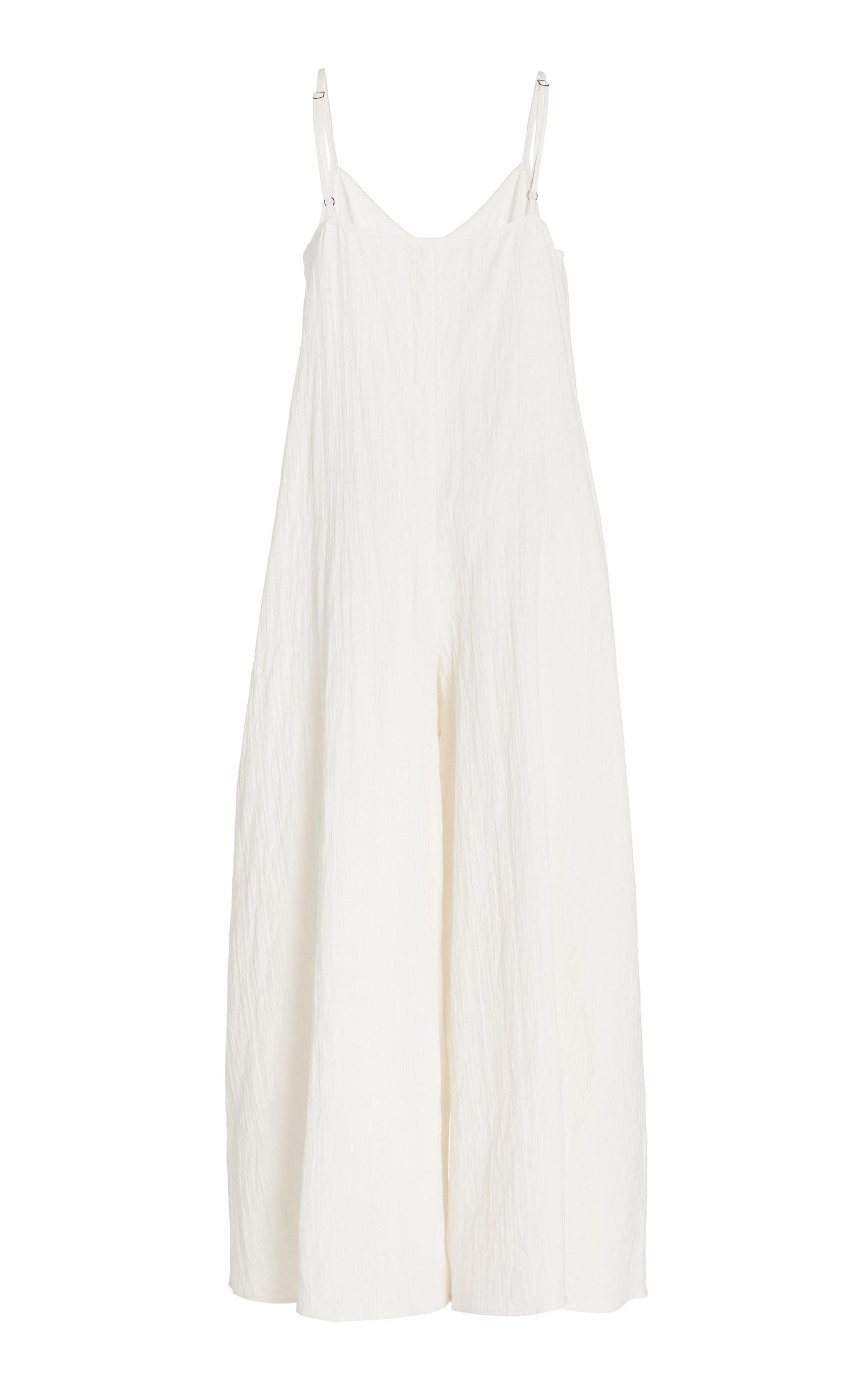 Mara Hoffman Carly Cotton And Linen-blend Jumpsuit in White | Lyst