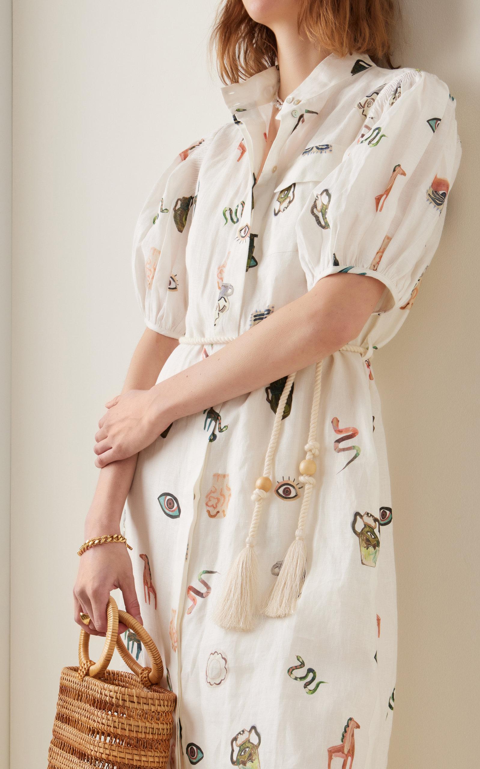 sachin and babi light blue dress Alemais OLIVIA EMBROIDERED MIDI DRESS