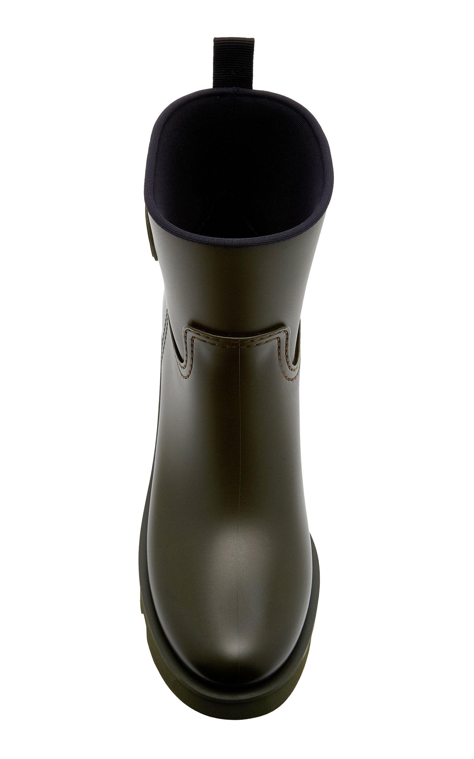 Moncler Ginette Rubber Rain Boots in Green | Lyst
