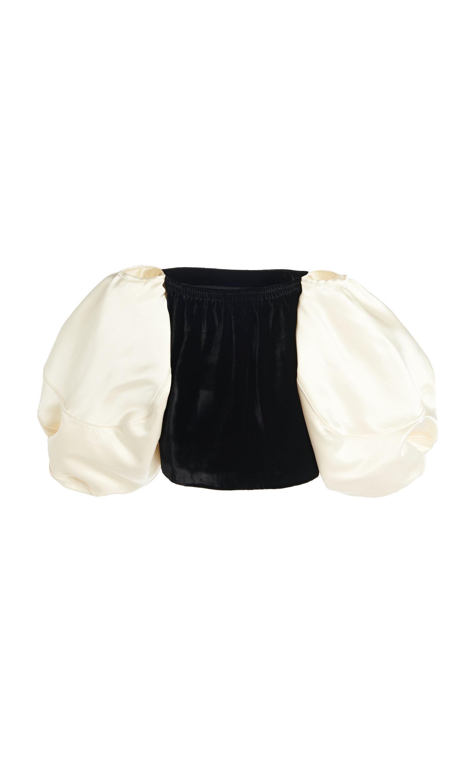 satin balloon sleeve top