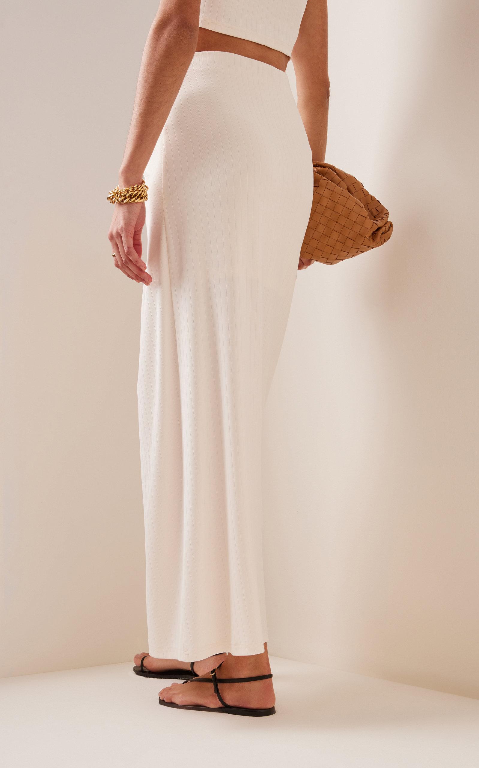 White maxi skirt clearance draped
