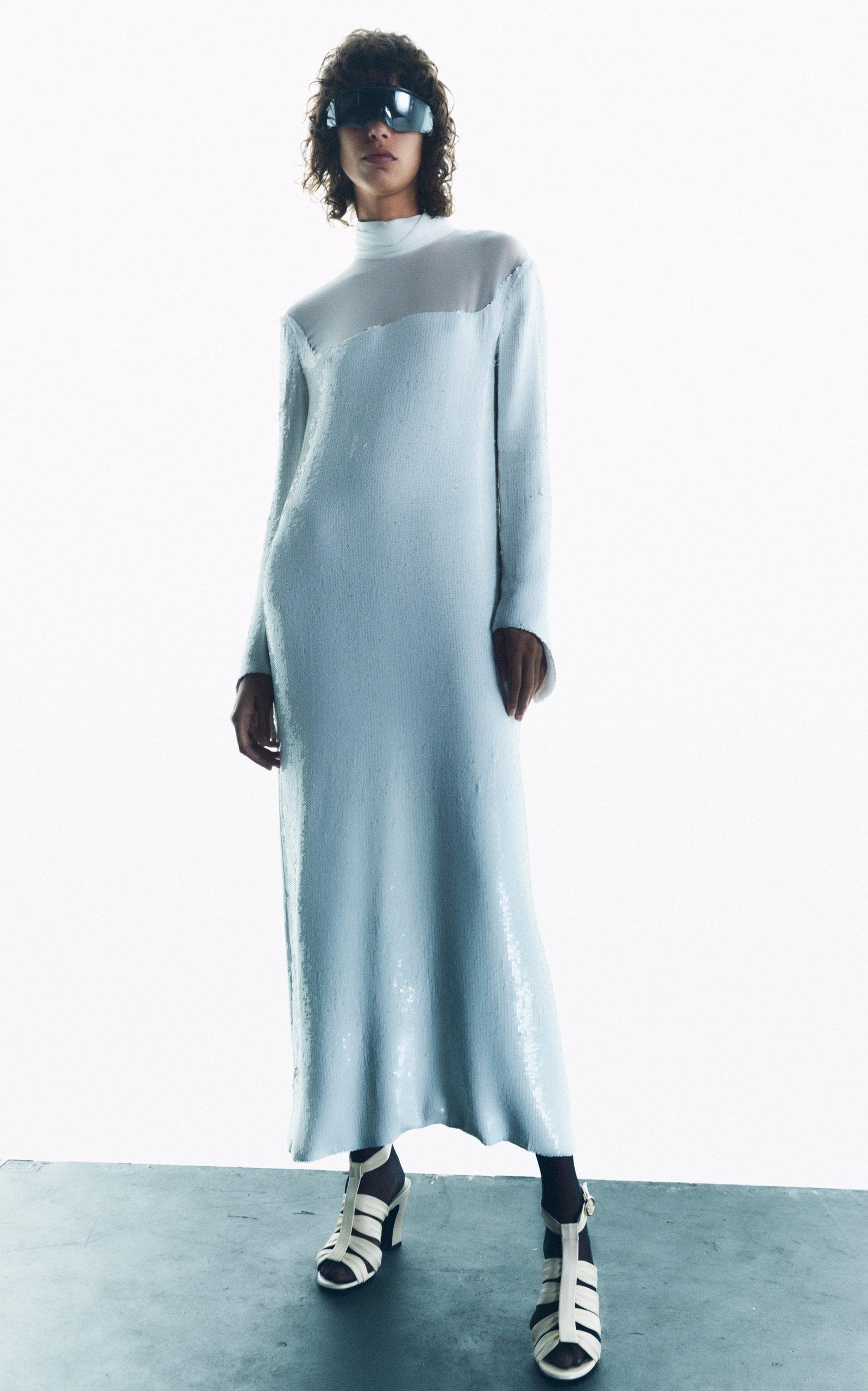 long black dress with white collar Journi Maxi Dress