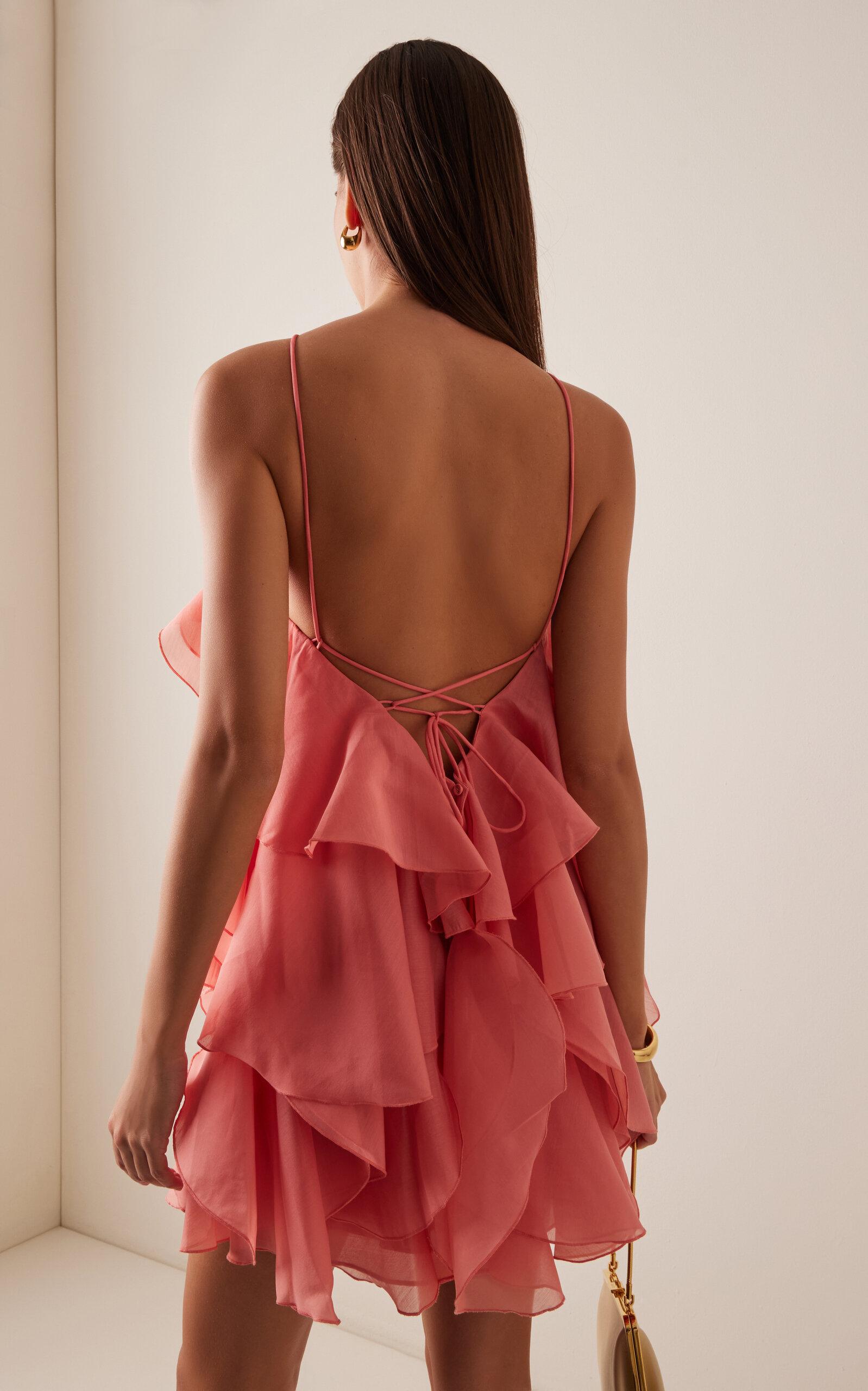 【AJE】パステルピンク♪フリルドレス★Pandorea Layered Mini Pandorea Layered Mini Dress | Fuchsia Rose | Aje – Aje ROW