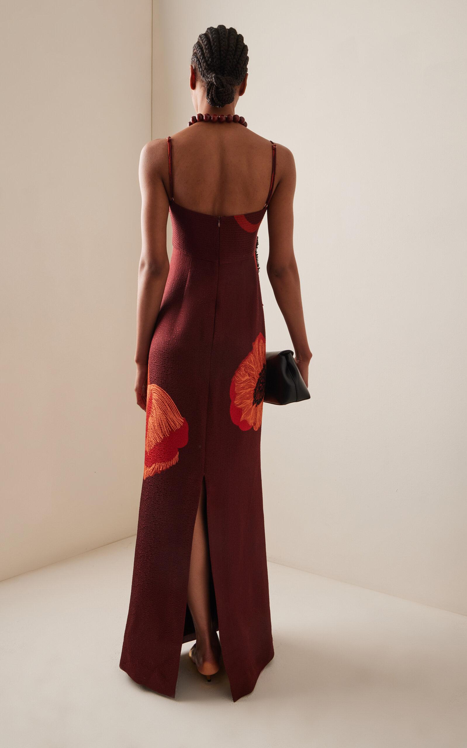 plentiful qualities embellished wool-silk maxi dress Johanna Ortiz Plentiful Qualities Embellished Wool-silk Maxi Dress in Red
