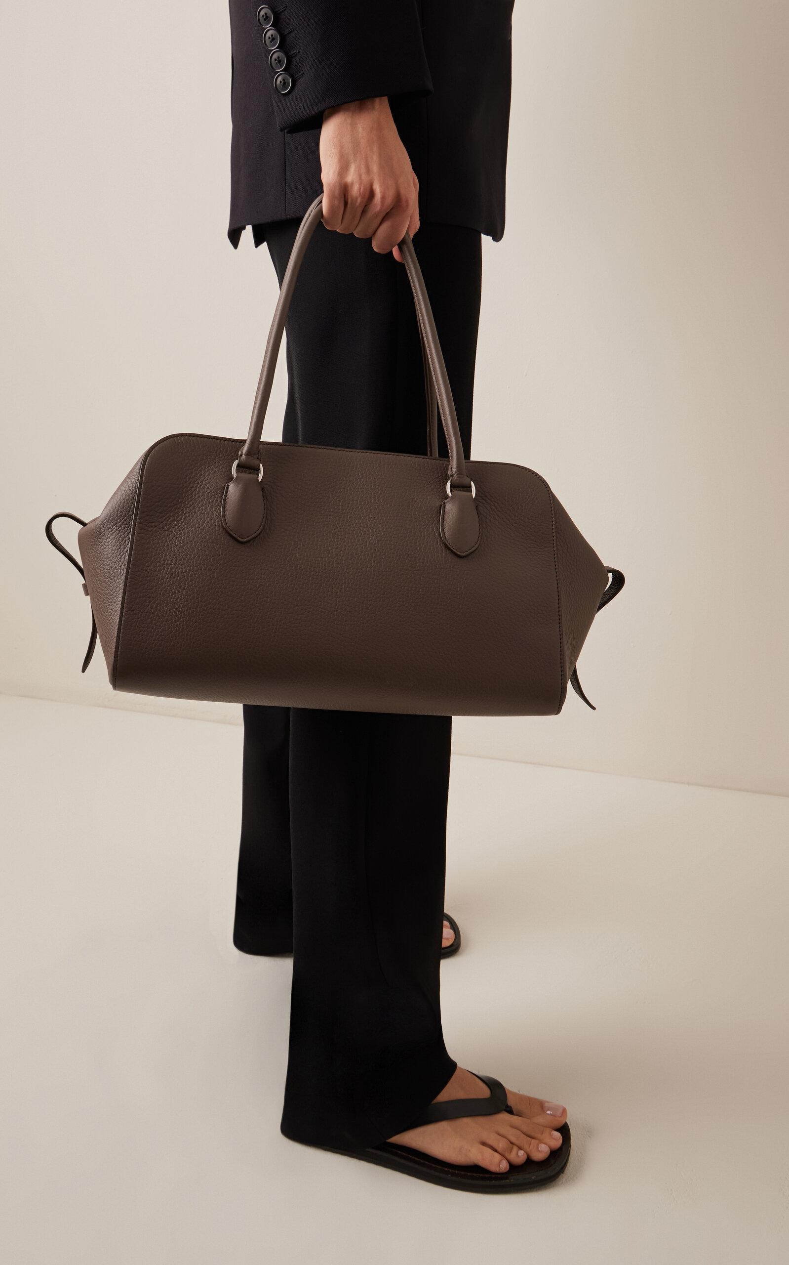 The Row E/w Leather Bowling Bag in Brown | Lyst