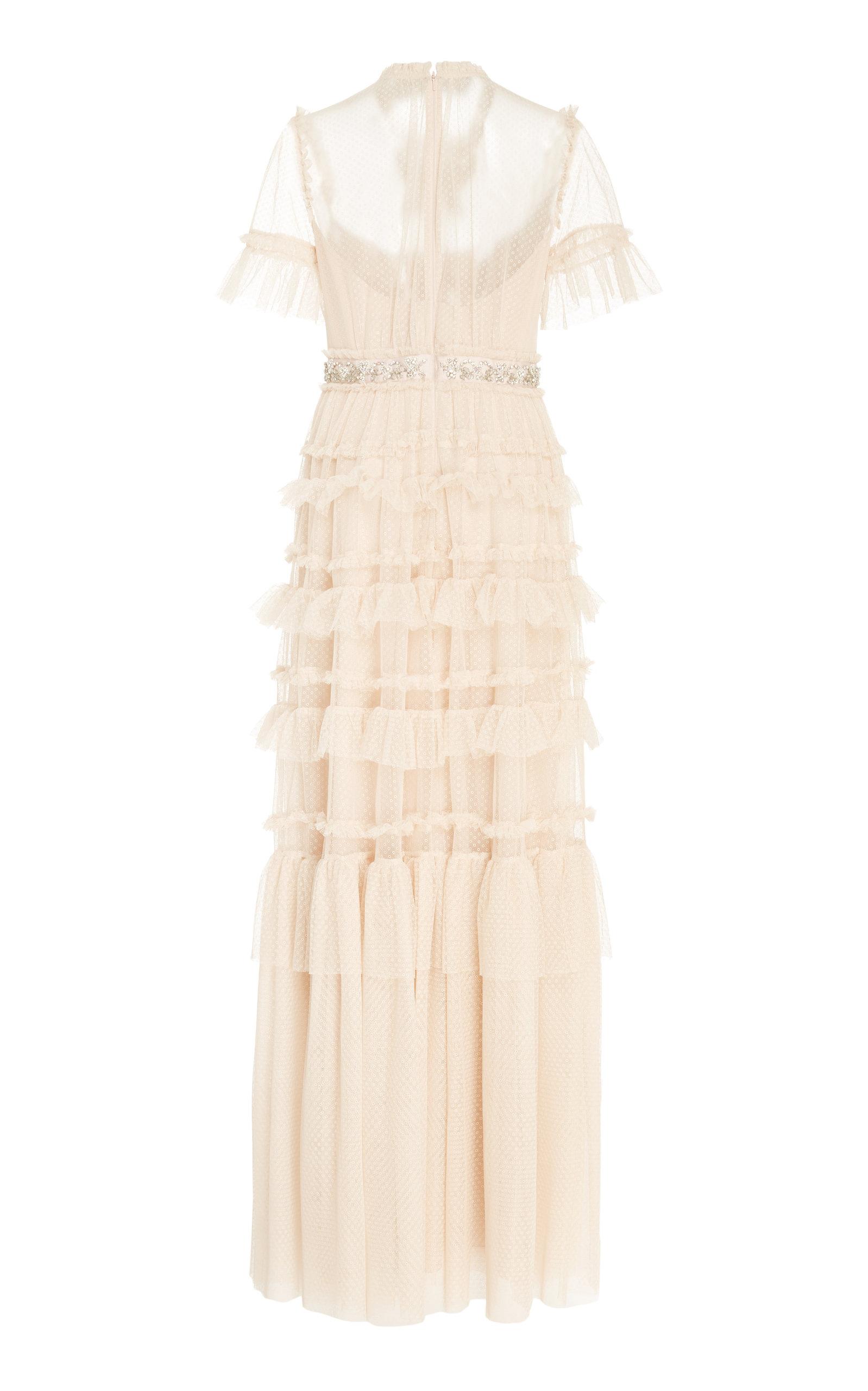 needle & thread embellished tulle gown