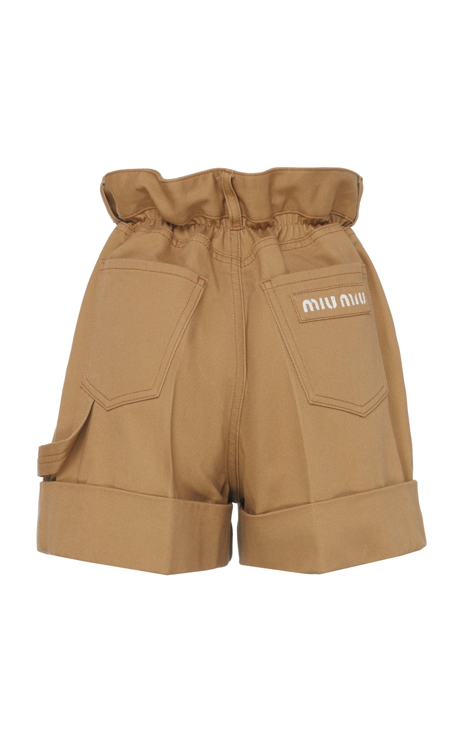 Miu Miu Belted Suede Shorts - Farfetch