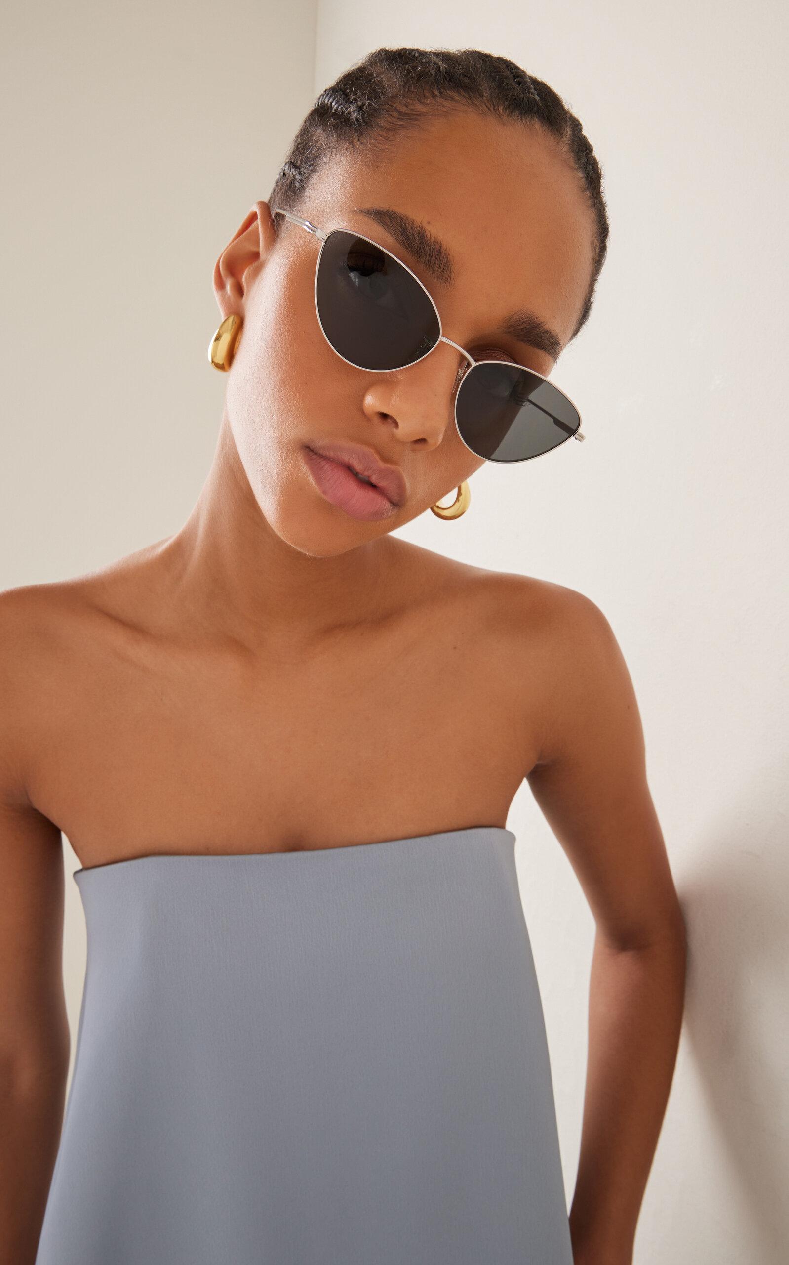 KHAITE X Oliver Peoples 1998c Cat-eye Metal Sunglasses in Metallic