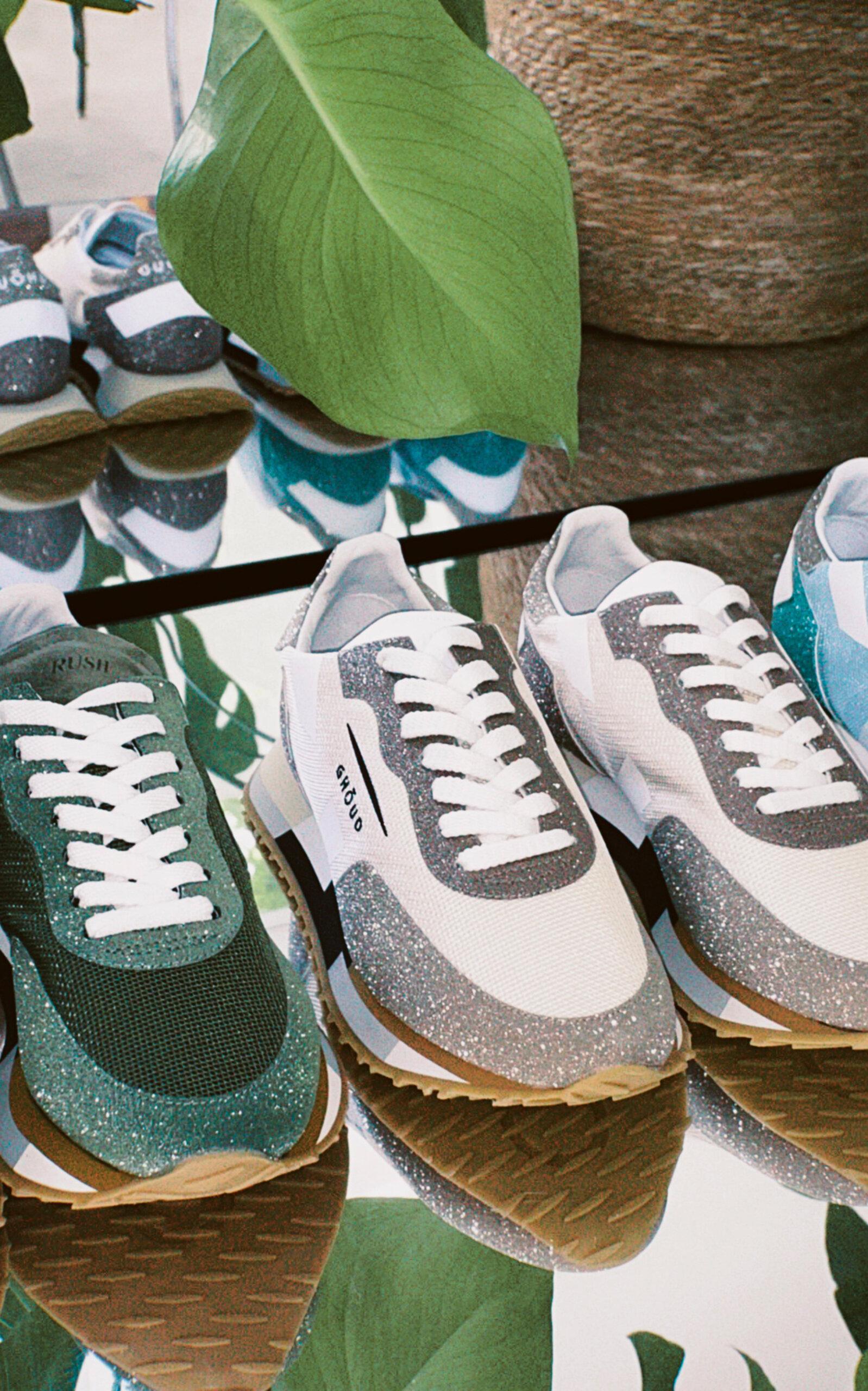GHŌUD Rush Starlight Mesh & Glitter Sneakers in Green | Lyst