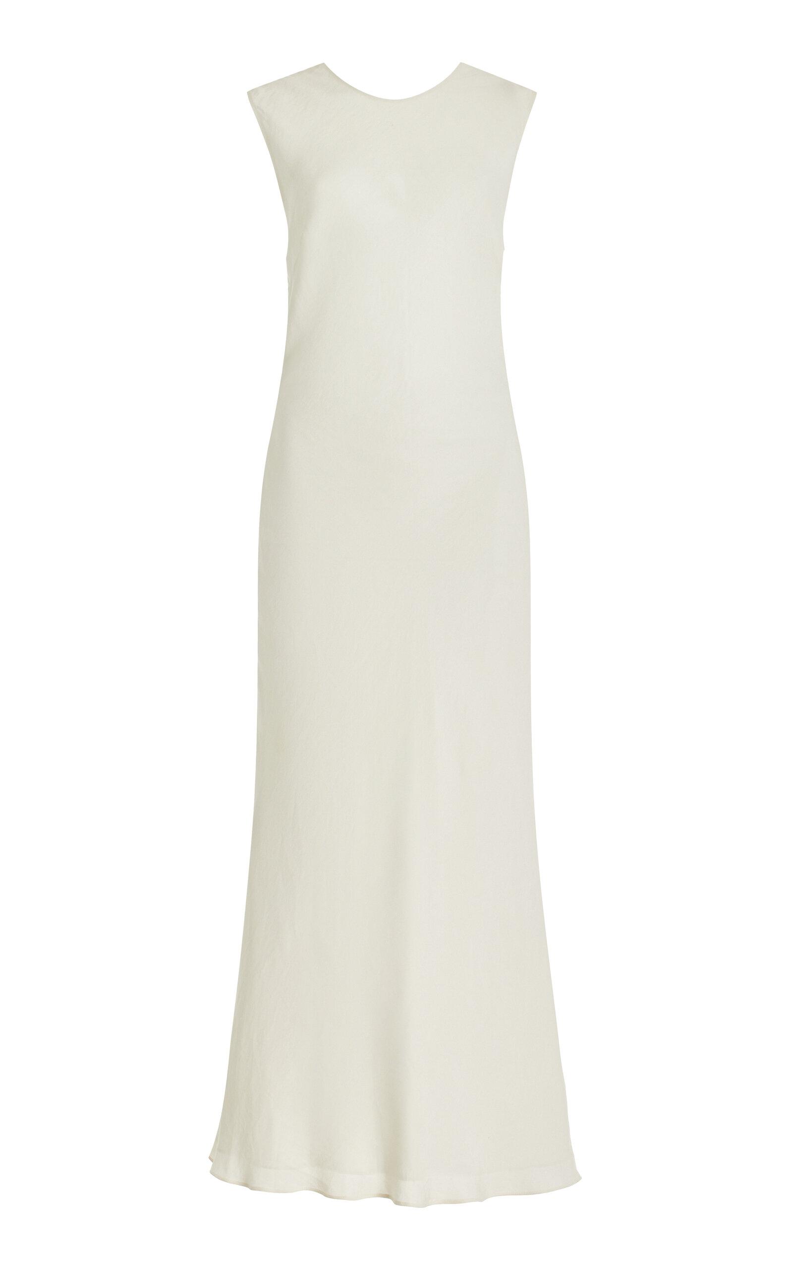 St. Agni Rouleau-tied Backless Maxi Dress in White | Lyst