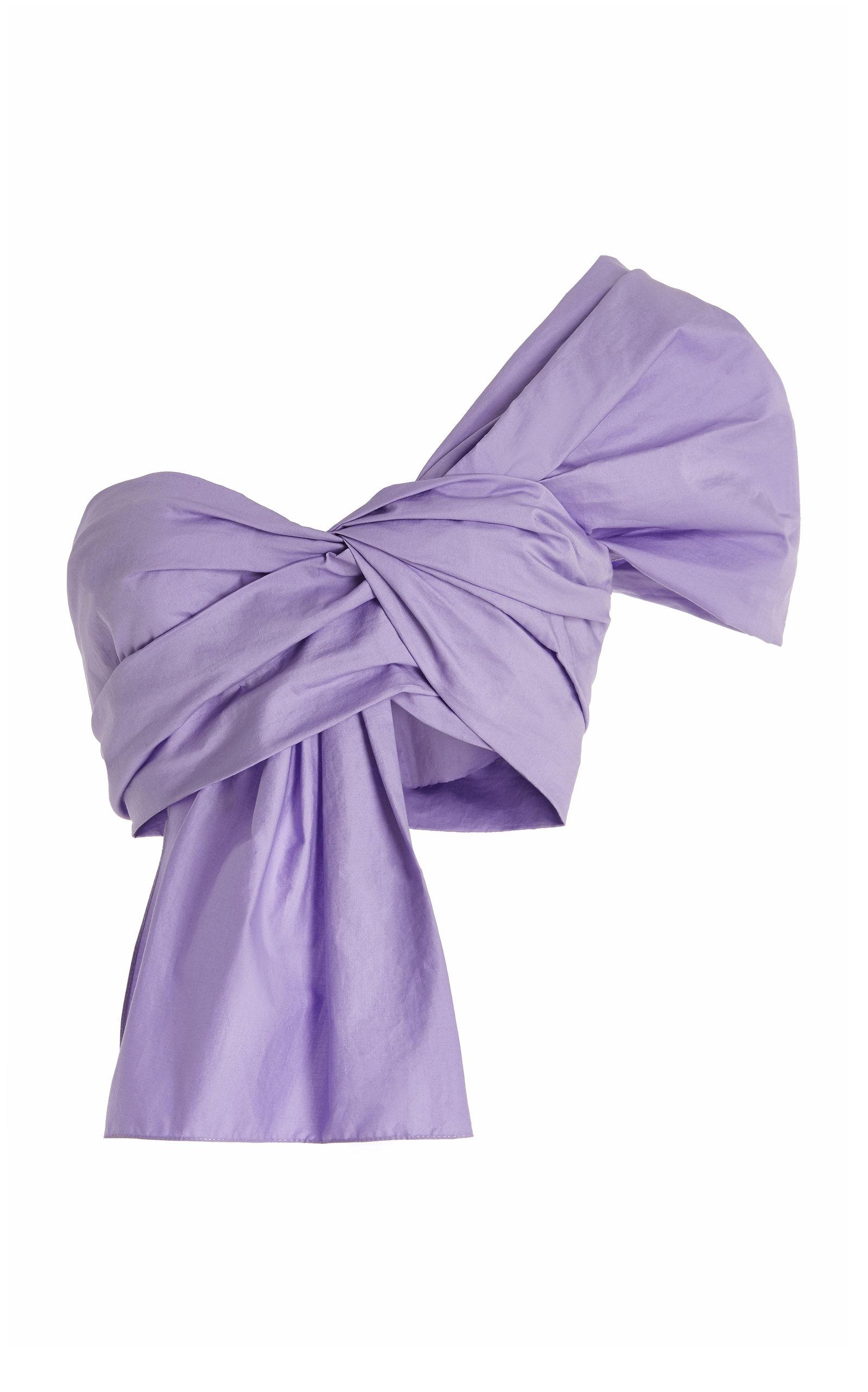 Johanna Ortiz Upolu Cotton-blend Cropped Top in Purple | Lyst Canada