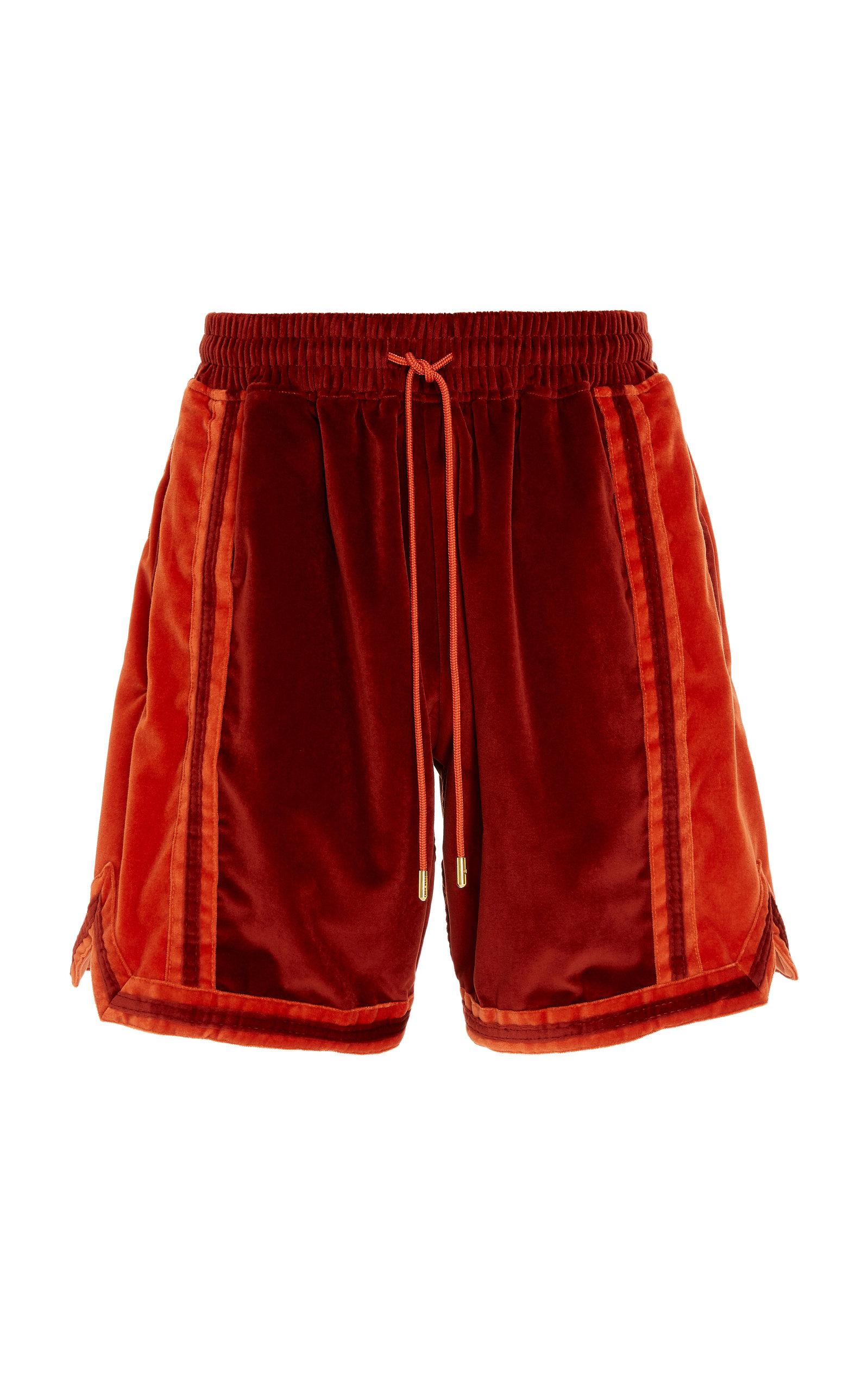 Just Don Cotton Velvet Basketball Shorts in Red for Men | Lyst