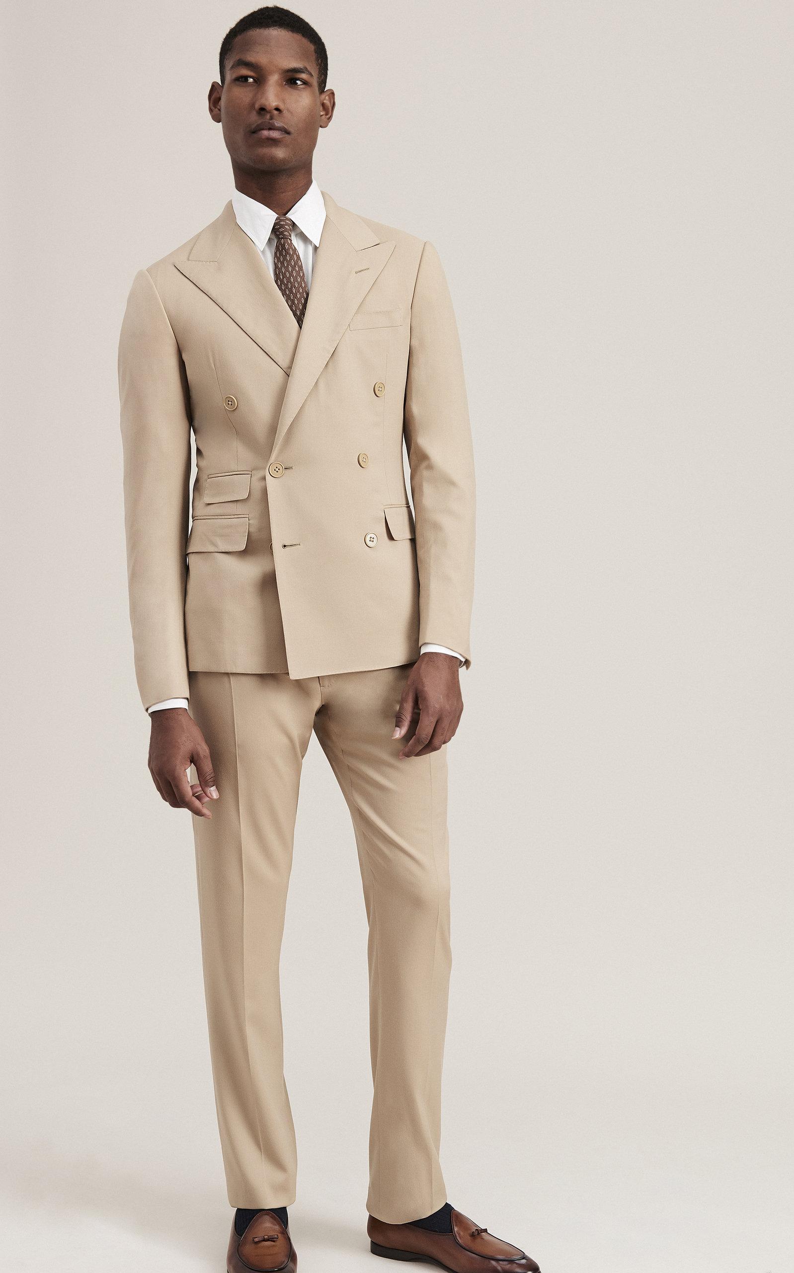 Ralph Lauren Kent Double Breasted Suit in Natural for Men | Lyst