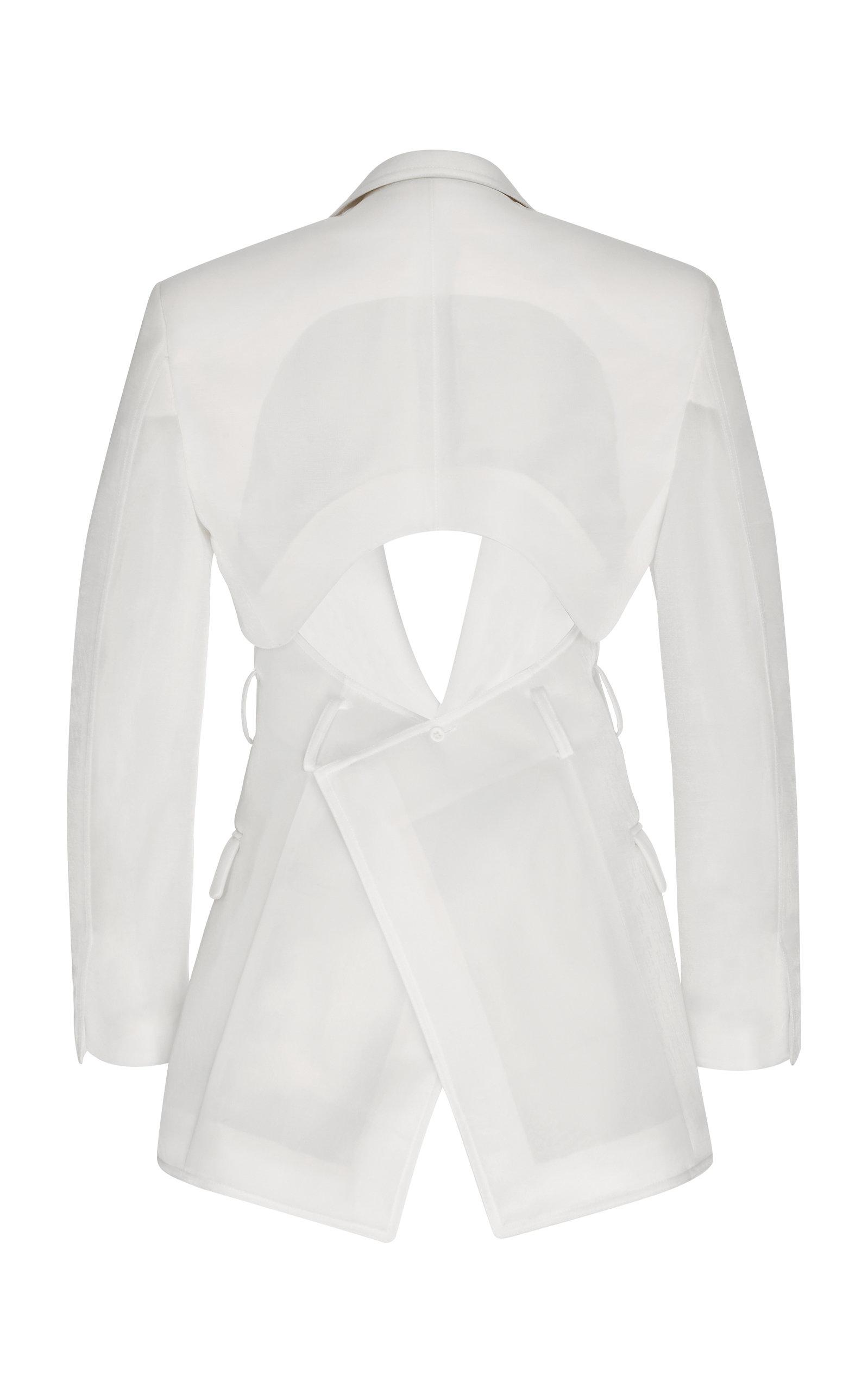 Santina Off-White Open Lace-Up Back Blazer