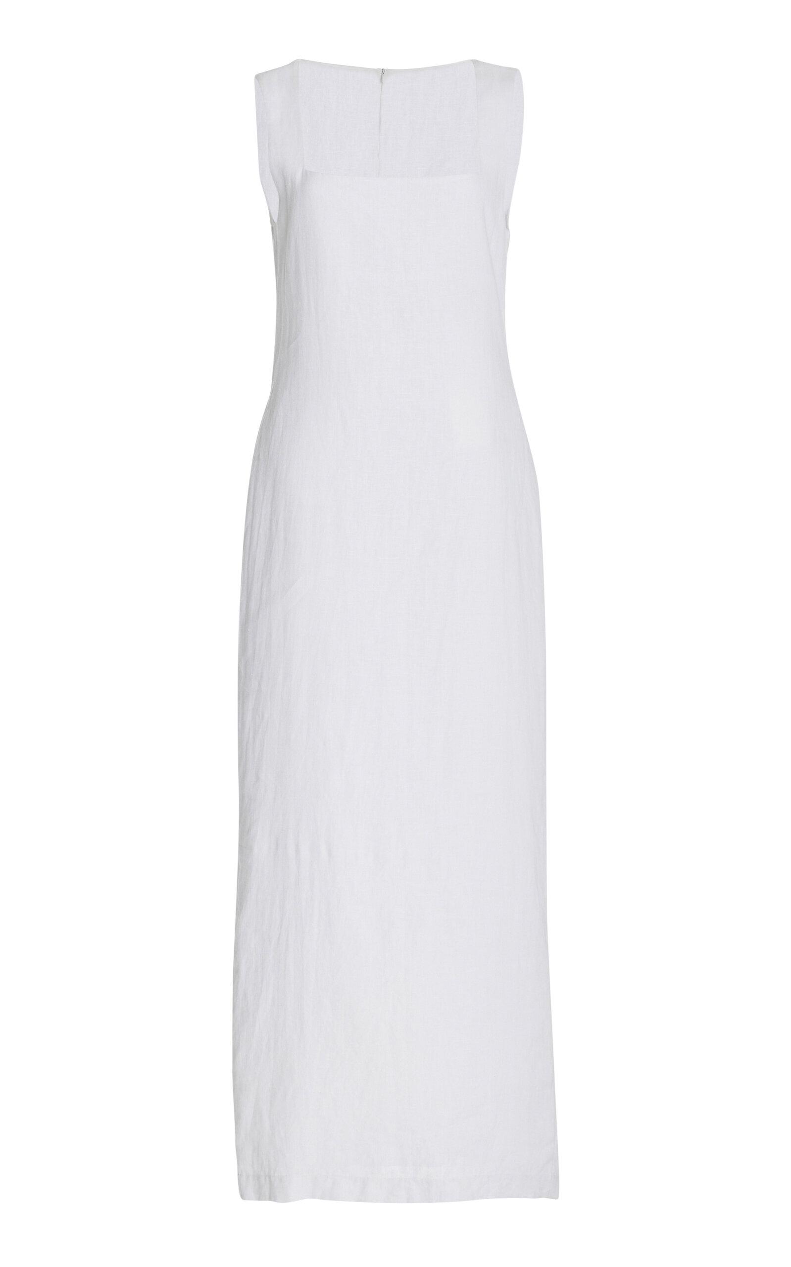 Posse Alice Linen Maxi Dress in White | Lyst