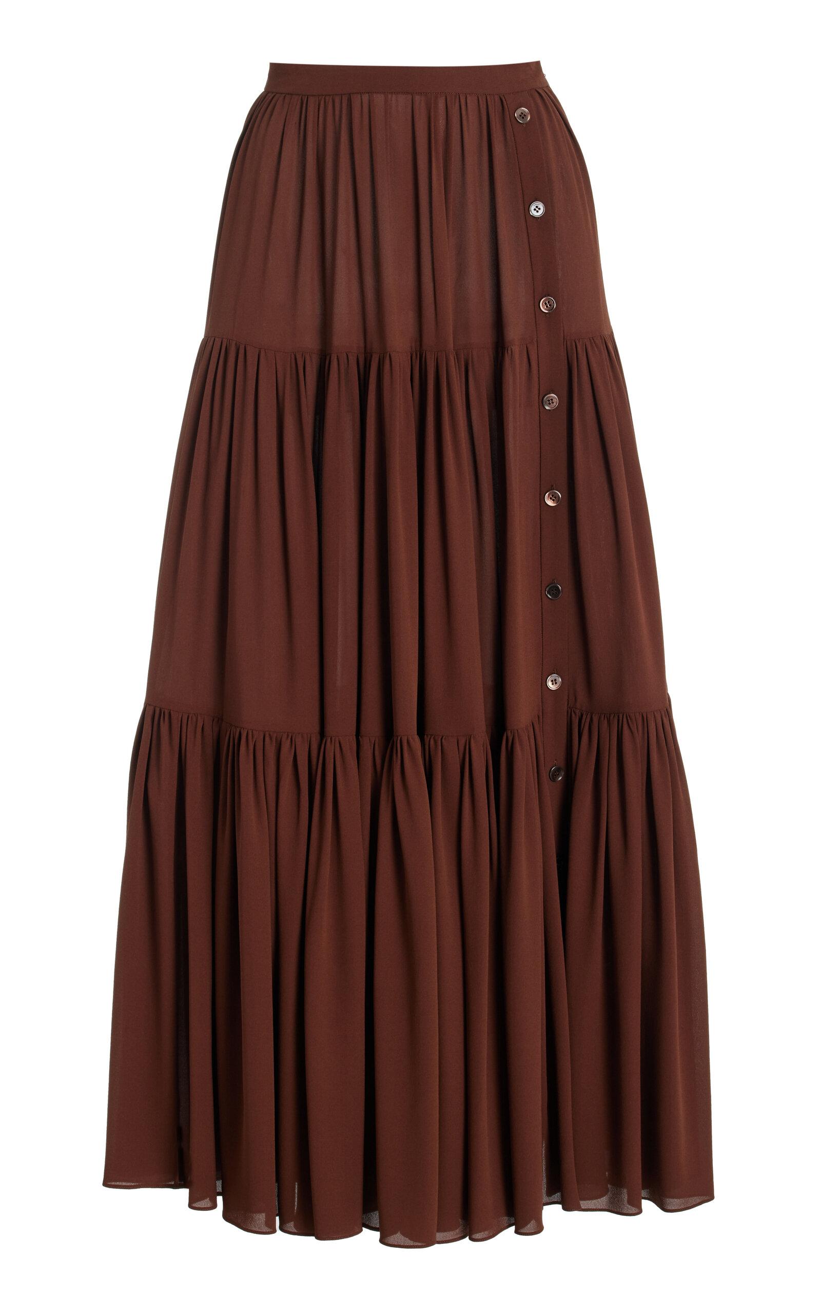 Michael kors tiered velvet skirt sale