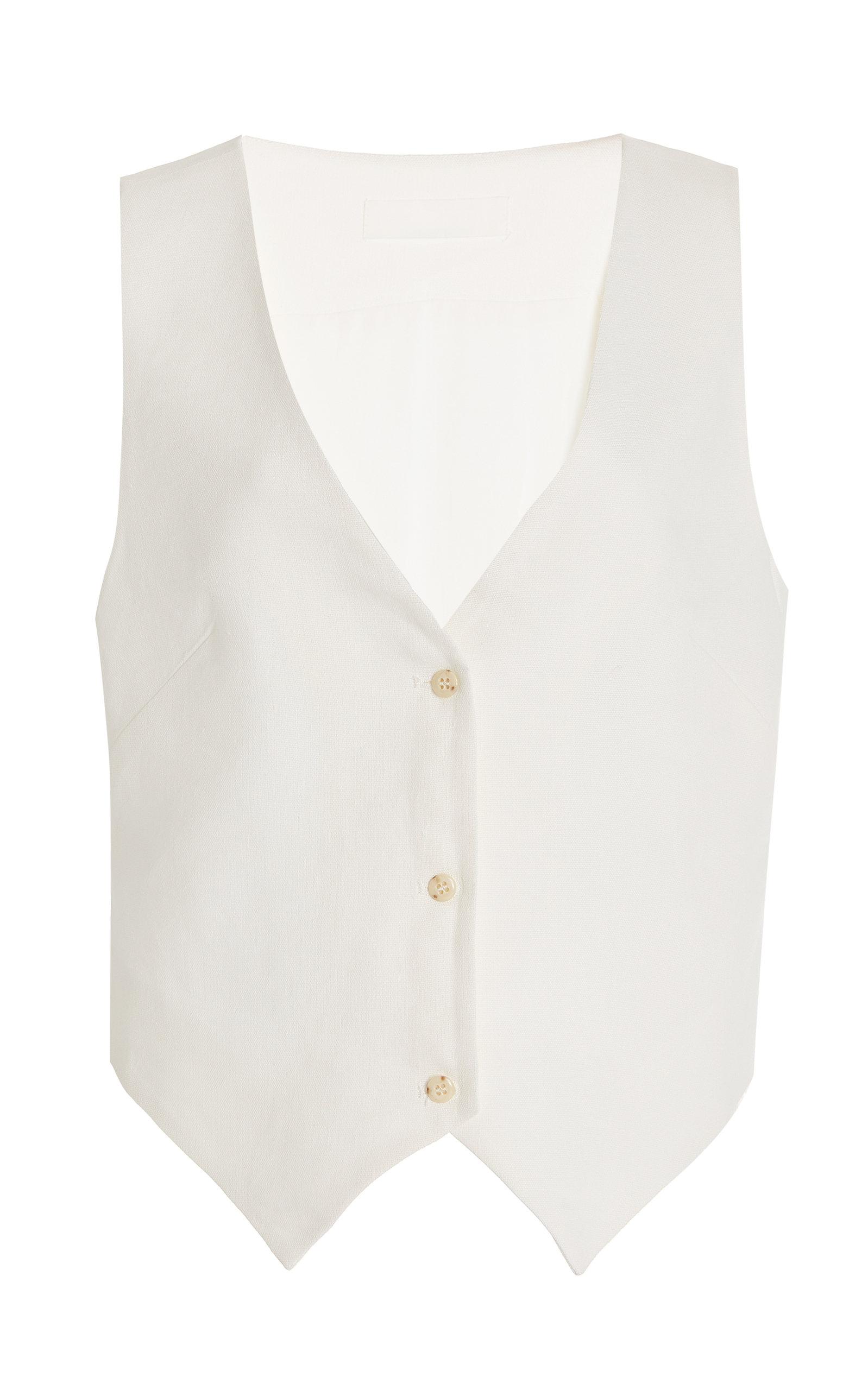 Sir. The Label Clemence Woven Vest in White | Lyst