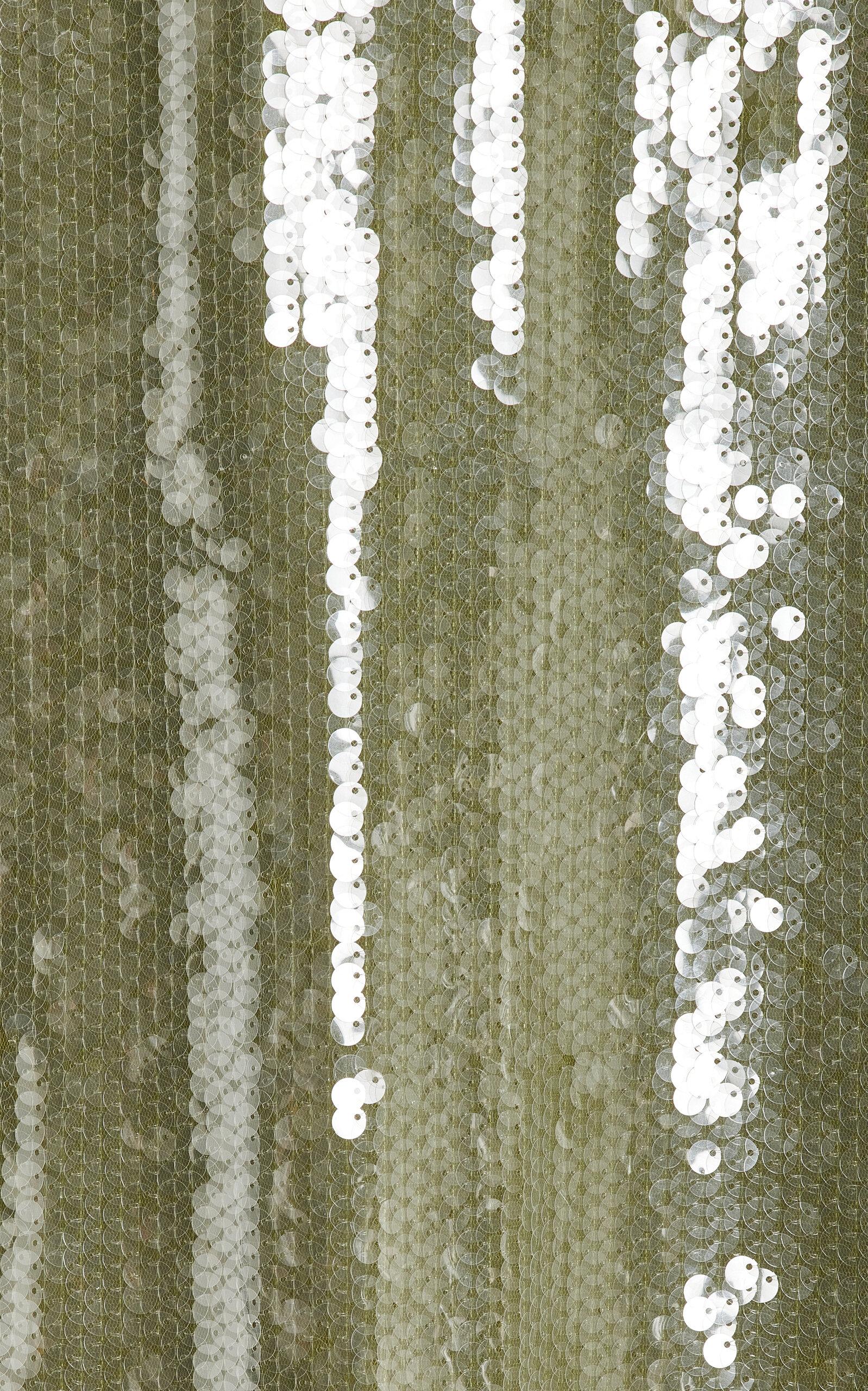 STAUD Casey Strapless Sequined Maxi Dress in Green | Lyst