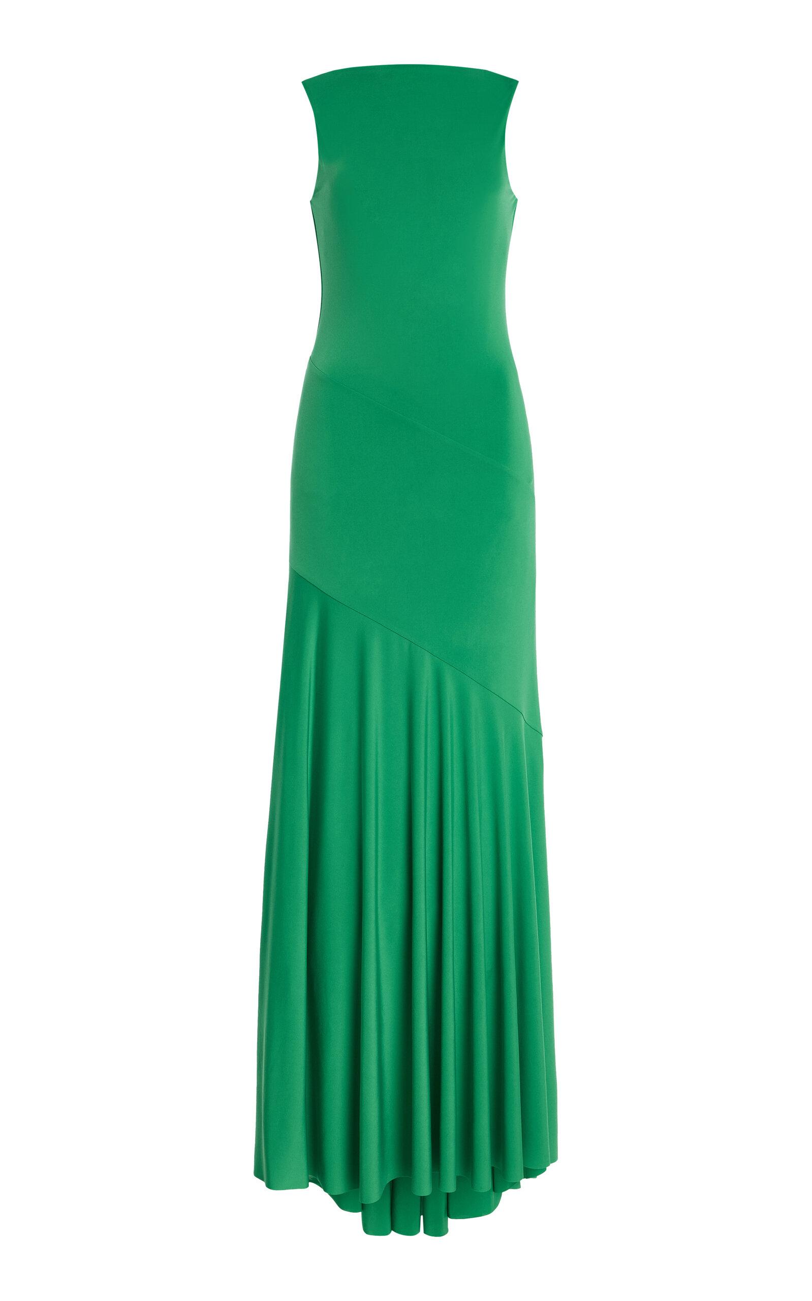 Siedres Exclusive Riviera Fens Jersey Maxi Dress in Green | Lyst