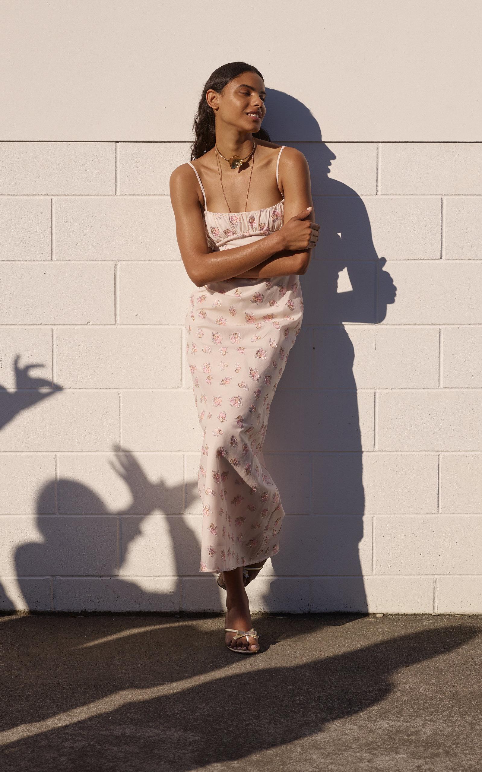 Maggie embroidered midi dress cheap