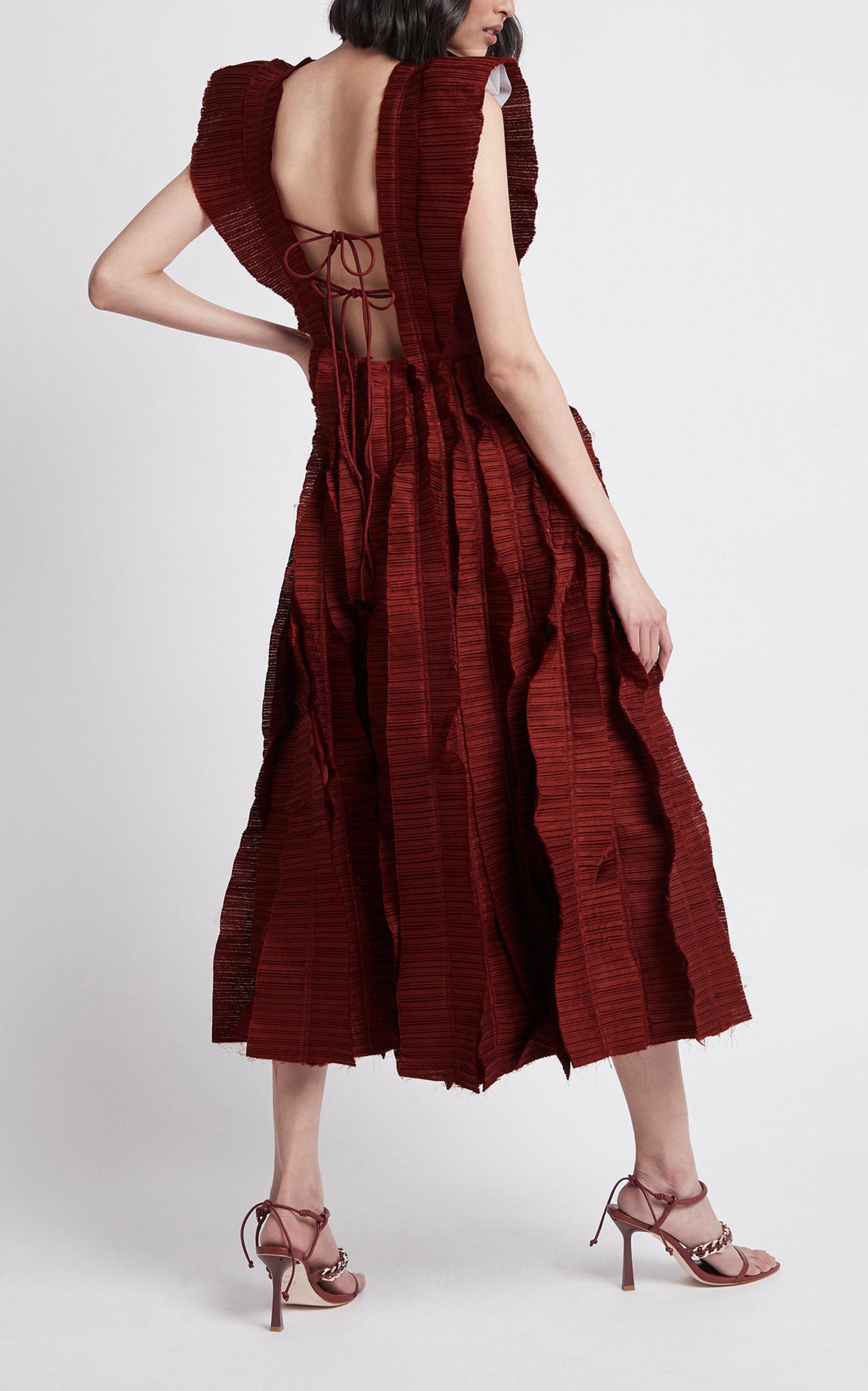 open lace back dress AJ Catalyst Pleated Mini main image 1
