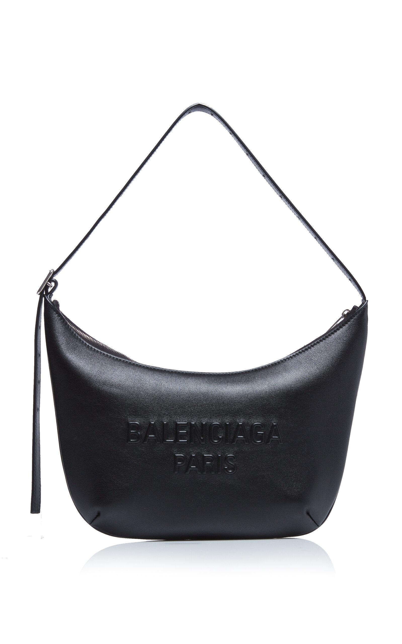 Balenciaga Mary-kate Embossed Leather Sling Bag in Black