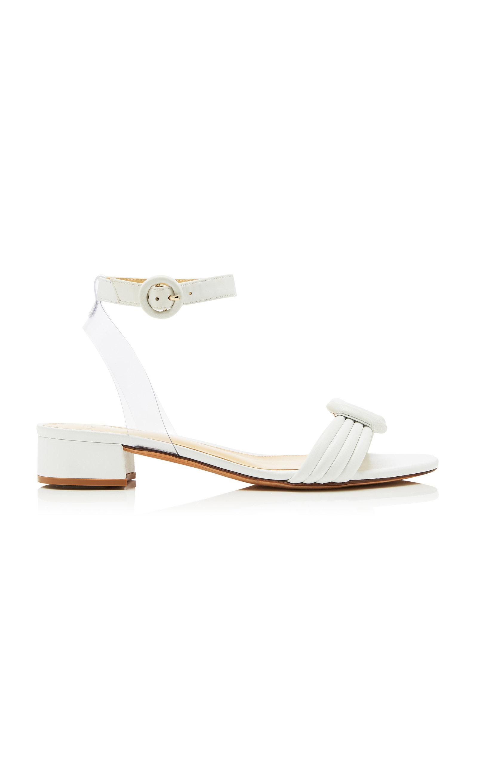 Alexandre Birman Vicky Knotted Leather And Pvc Sandals in White Lyst