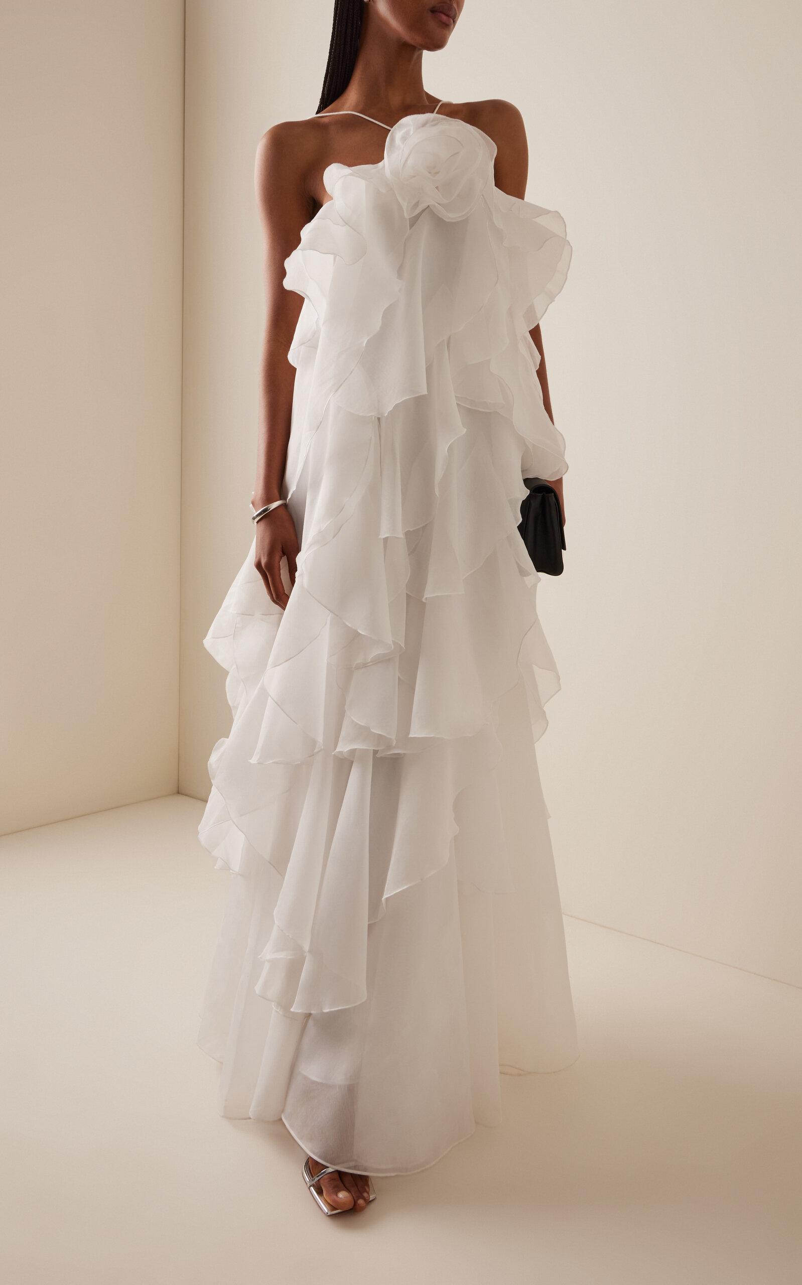 【Aje.】Abbey Maxi Dress Violette Bubble Hem Maxi Dress | Ivory | Aje – Aje ROW