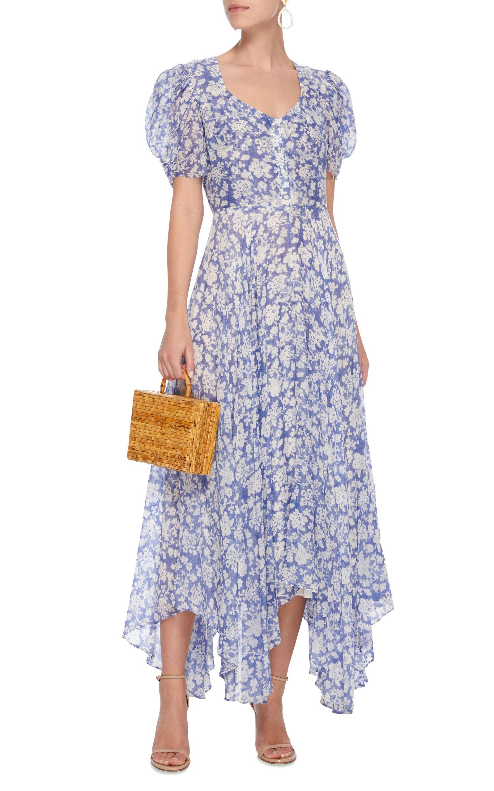 LoveShackFancy Coralie Floral print Cotton And Silk blend Maxi