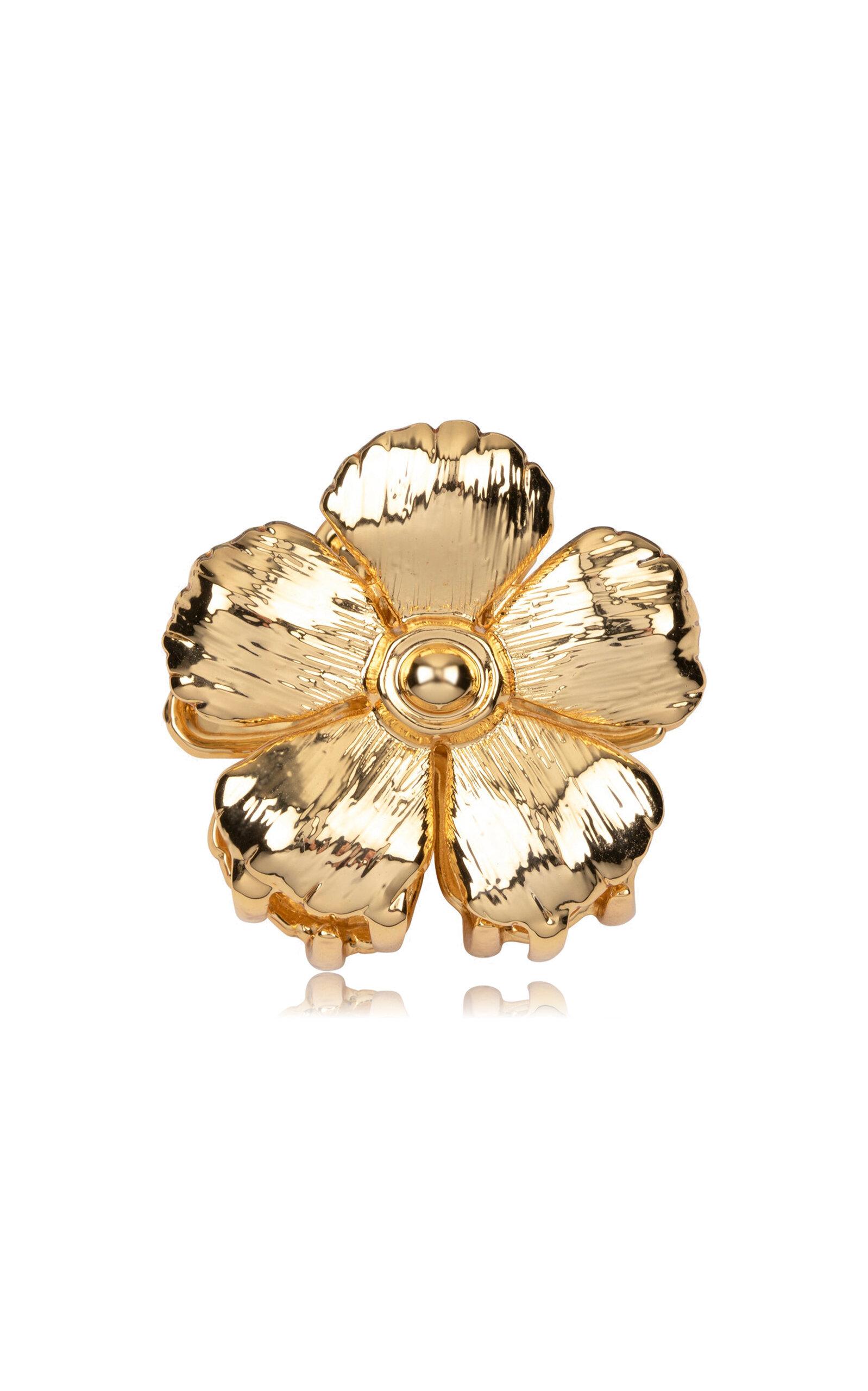 【Jennifer behr】Rowena Jaw Clip ヘアクリップ 花 Jennifer Behr Rowena Jaw Clip in Metallic | Lyst