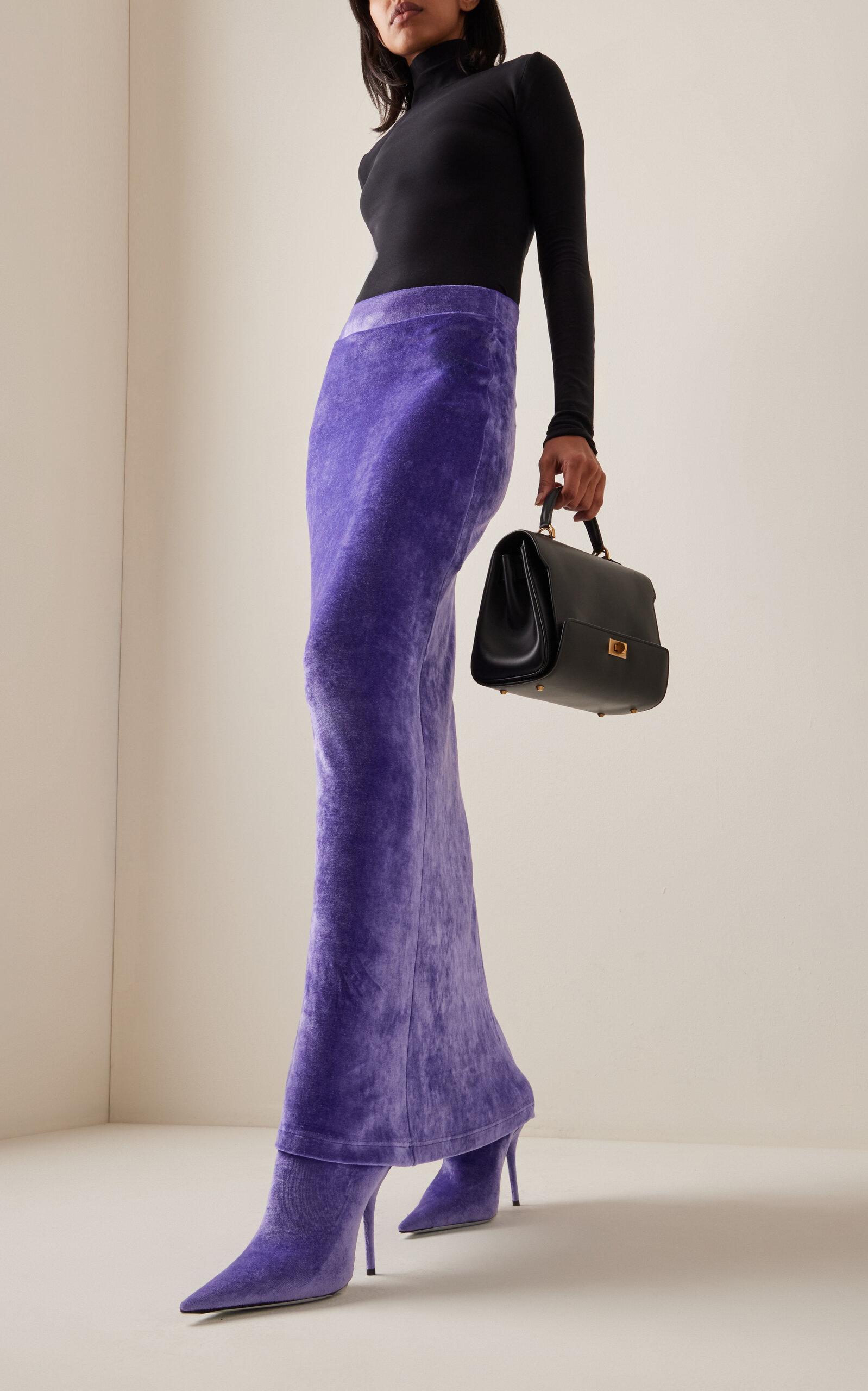 Balenciaga boots purple sale