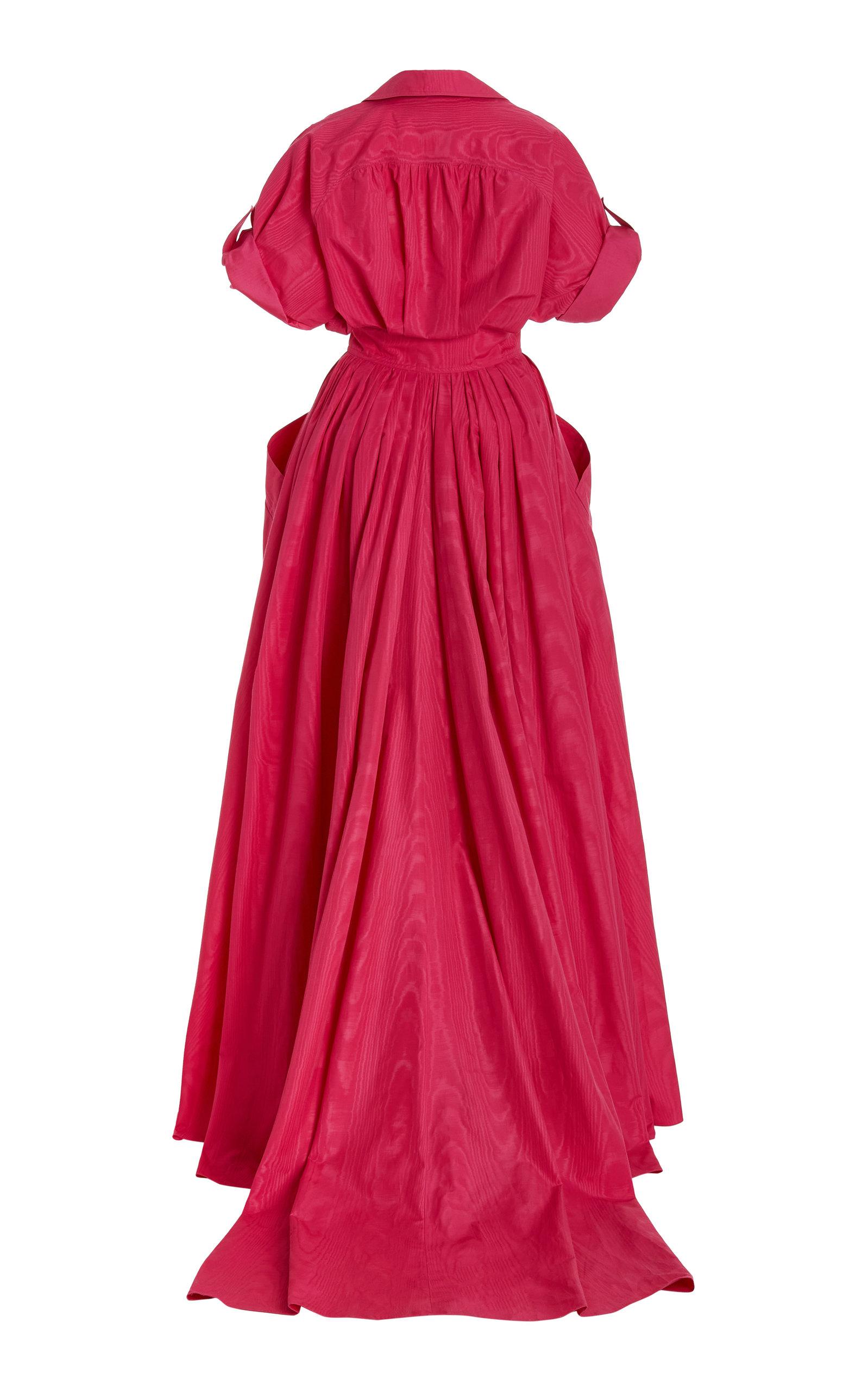 carolina herrera taffeta trench style cocktail dress