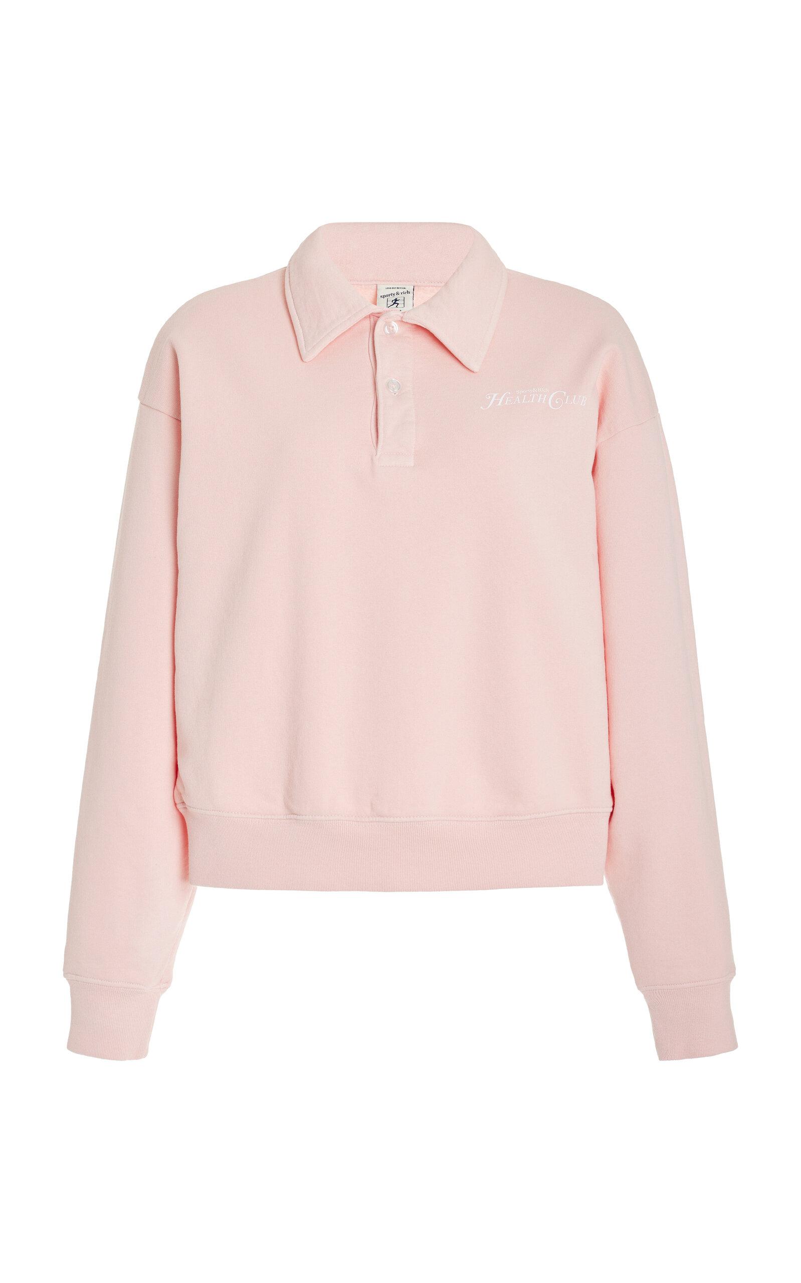 スウェット・トレーナー Sporty & Rich Rizzoli Logo Crop Sweatshirt CR674HY Rizzoli Cropped Crewneck - Hydrangea – Sporty & Rich