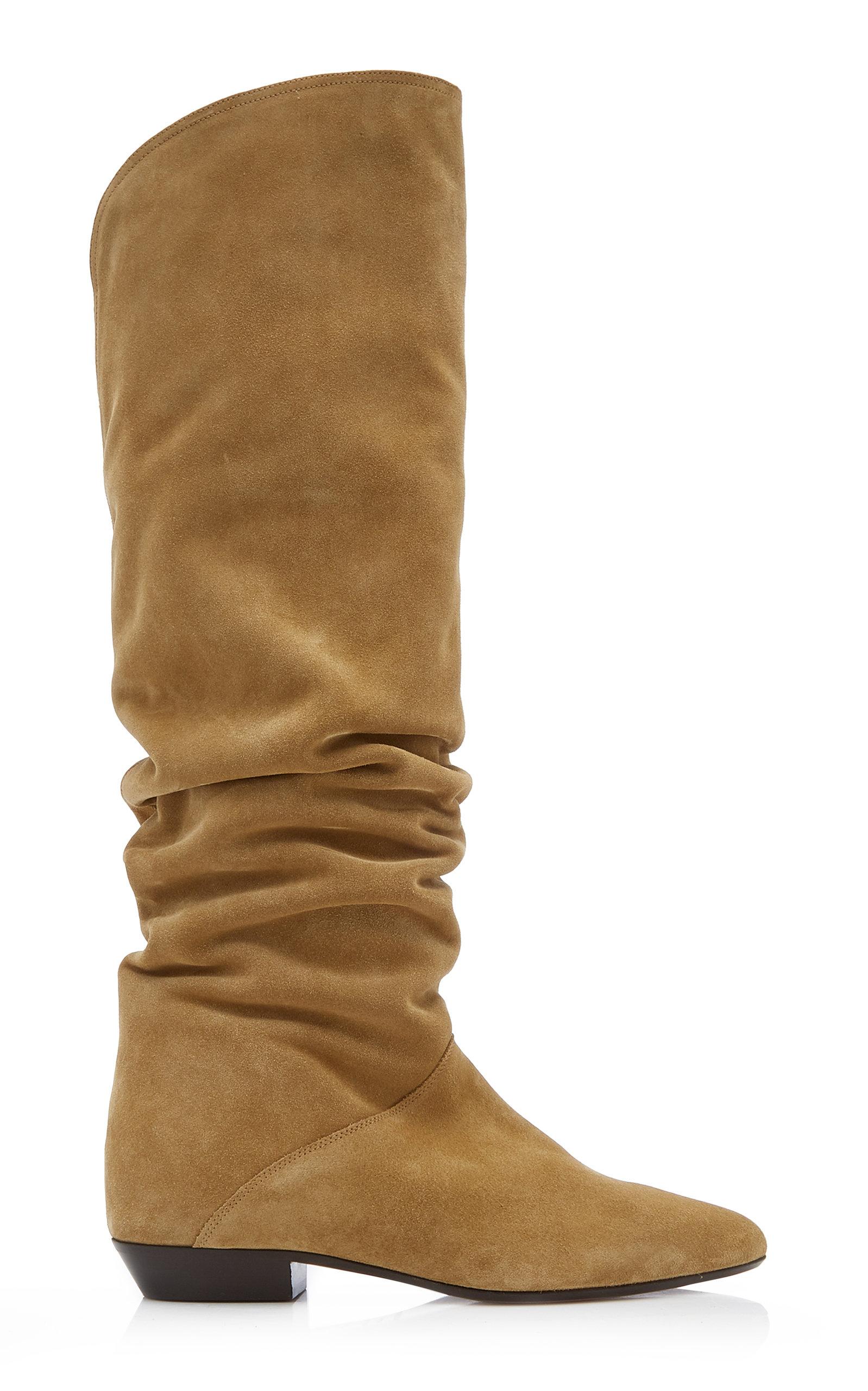Isabel Marant Seelys Suede Knee Boots in Brown | Lyst