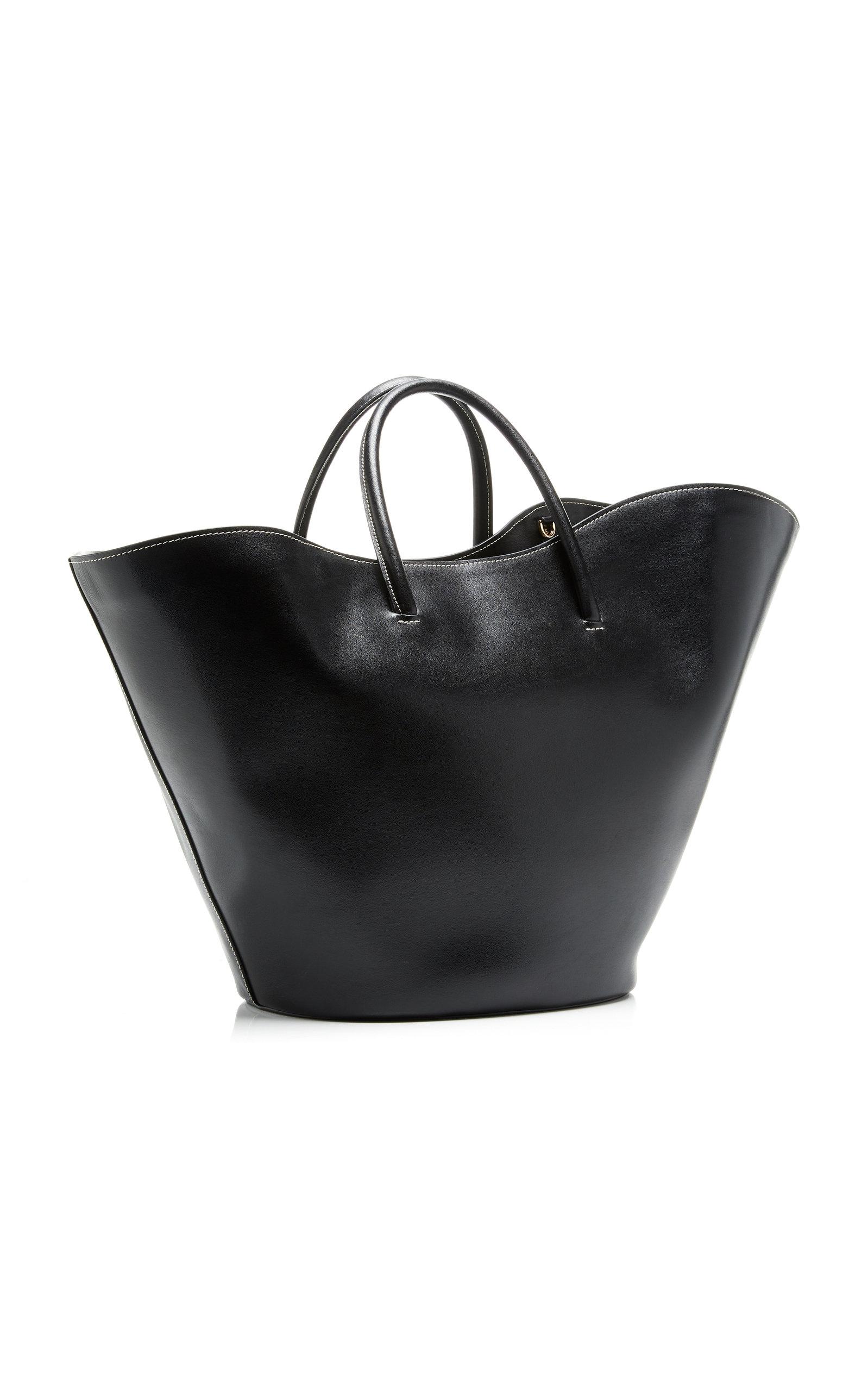 Little Liffner Tulip Large Two-way Leather Tote in Black - Lyst