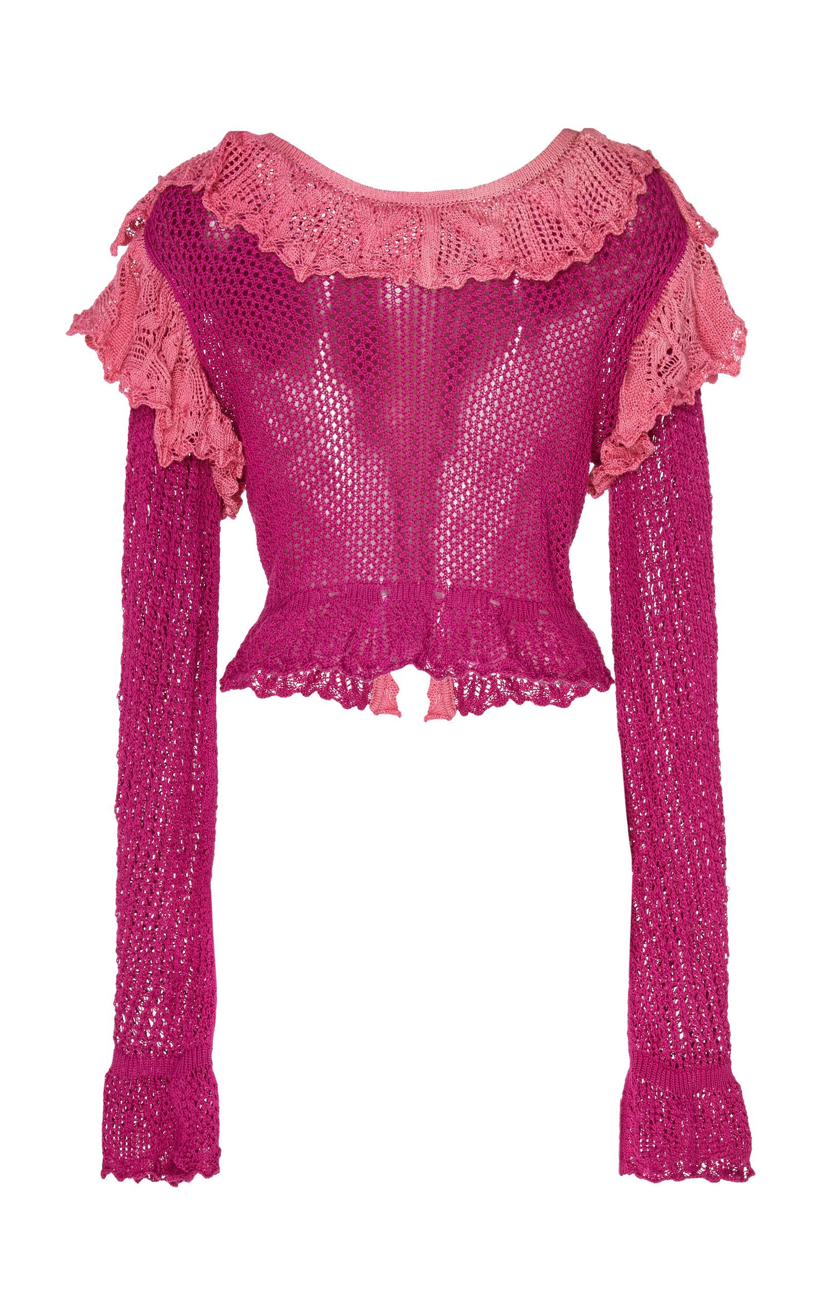 raspberry cardigan