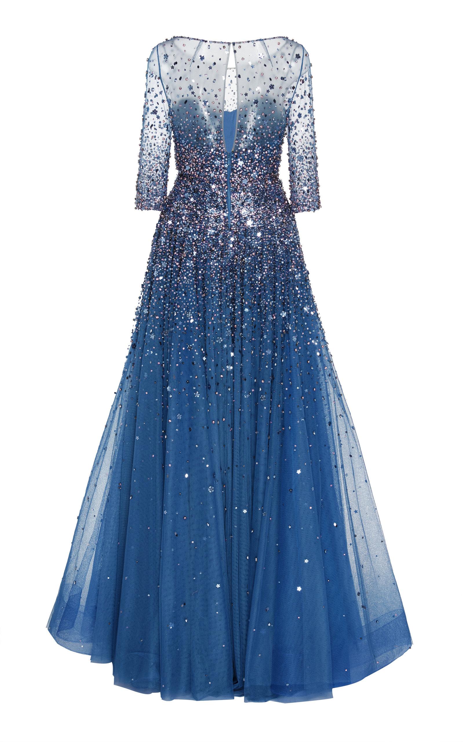 Jenny Packham Charisse Embellished Tulle Gown in Blue - Lyst