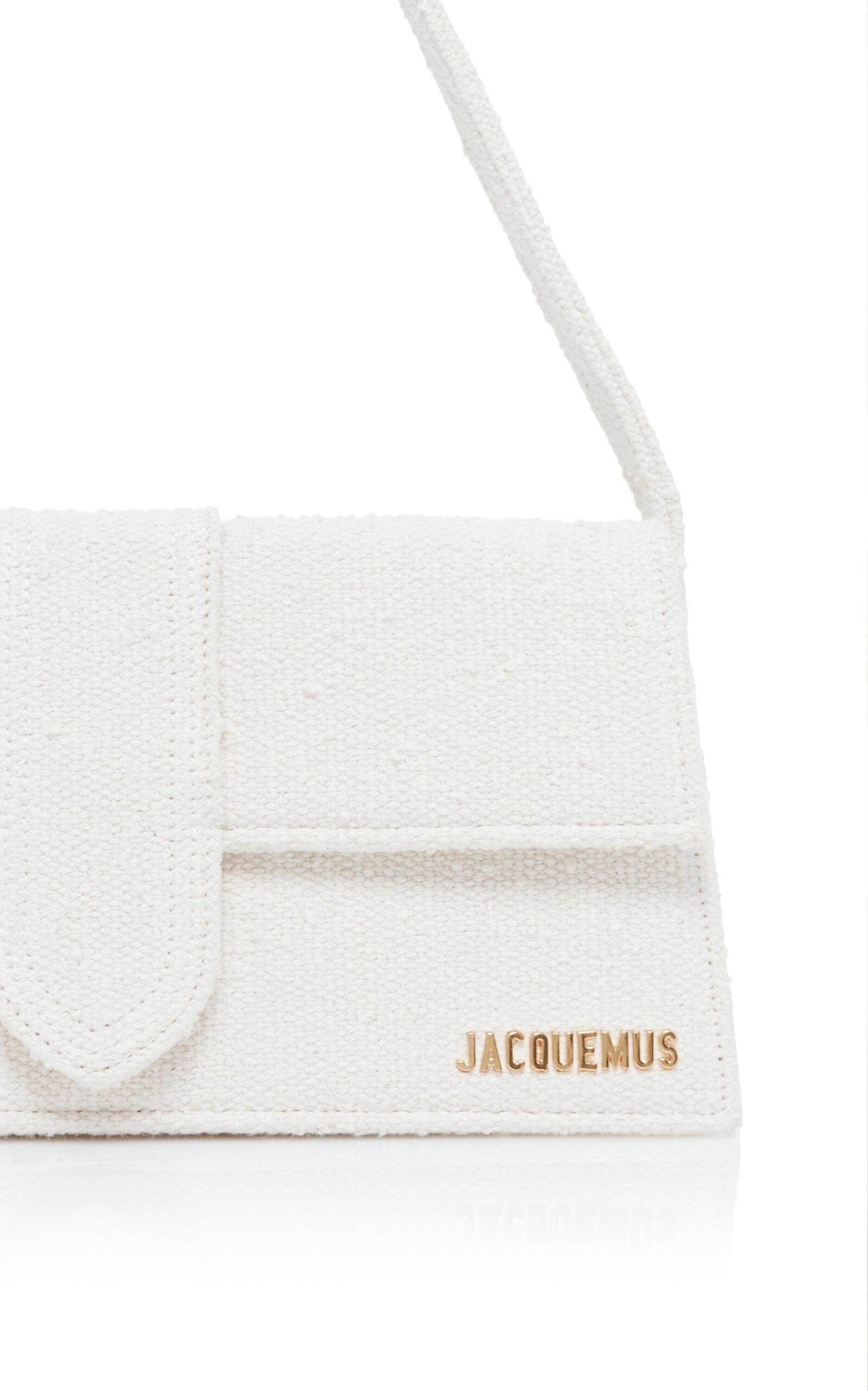Jacquemus Le Bambino Long Cotton-boucle Shoulder Bag in White | Lyst